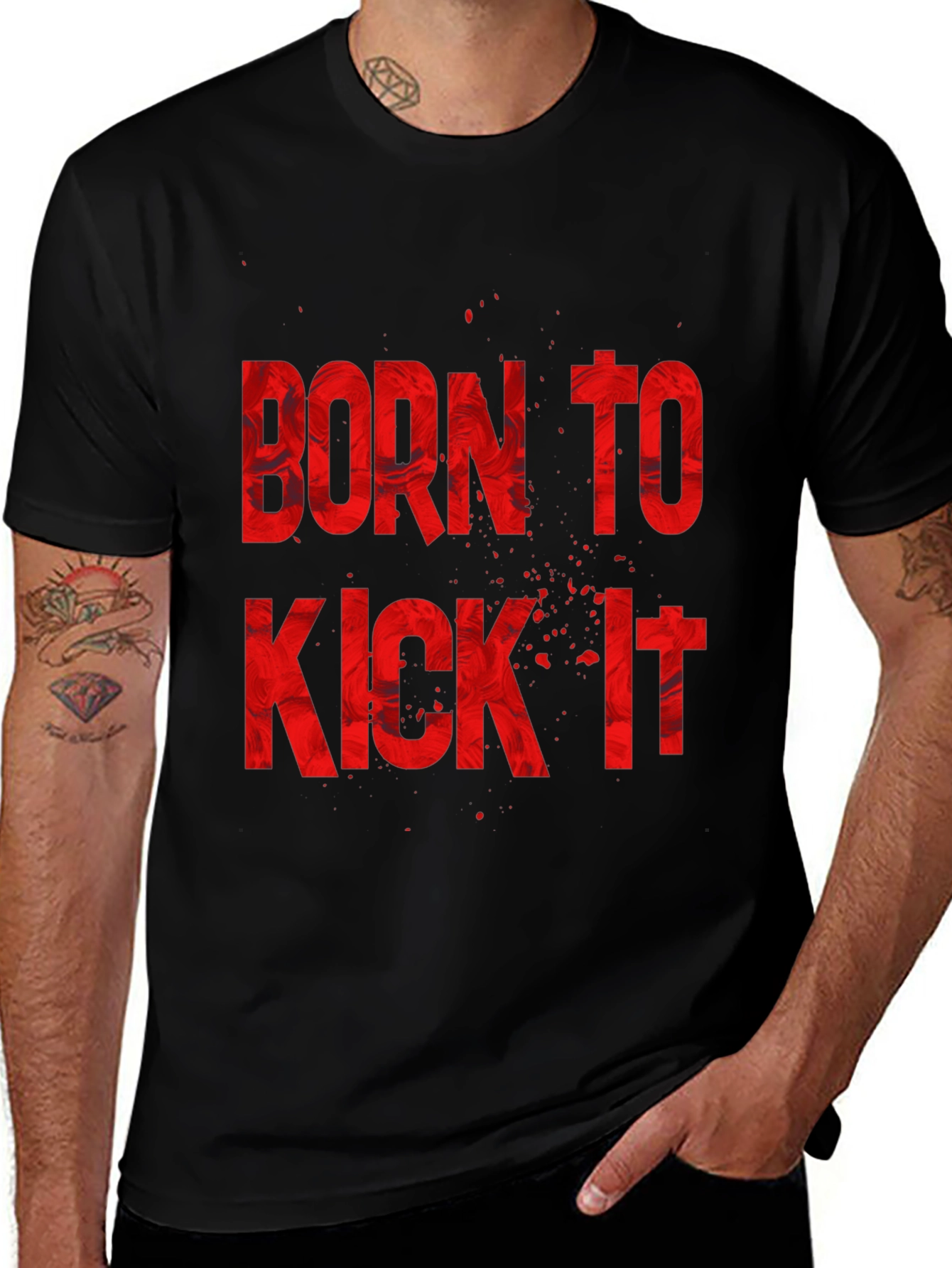 Variant 21 of Born to Kick It Graphic T-Shirt