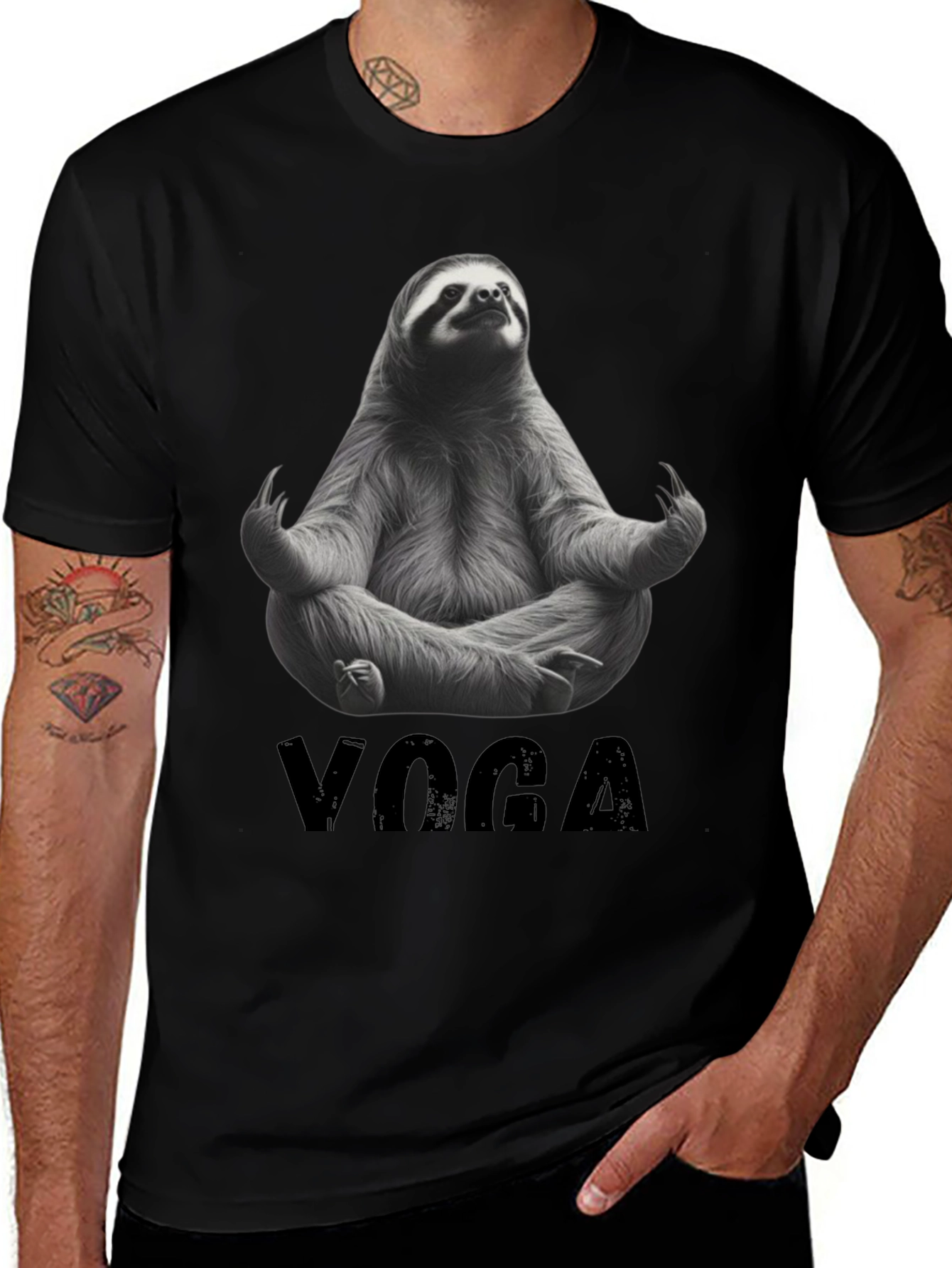 Variant 30 of Sloth Yoga Graphic Tee - Relax & Unwind