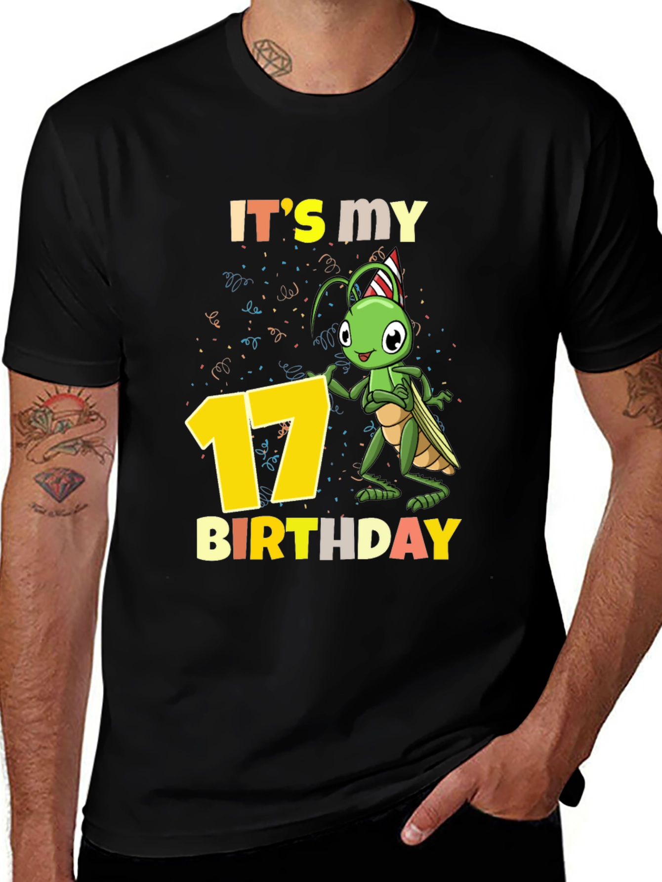 Variant 10 of It's My 17th Birthday Grasshopper T-Shirt
