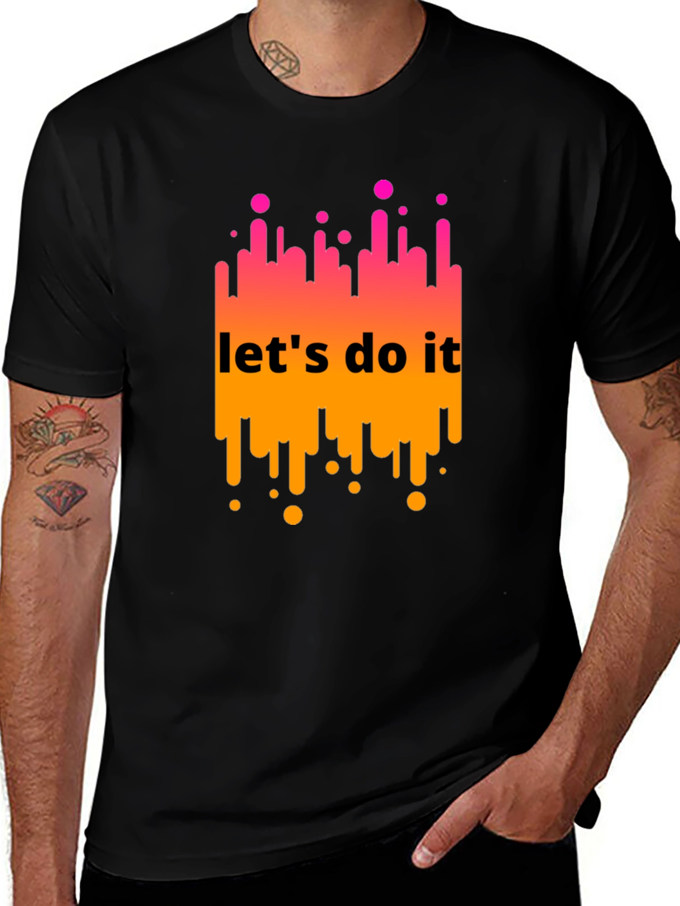 Variant 9 of Let's Do It Graphic Tee - Black