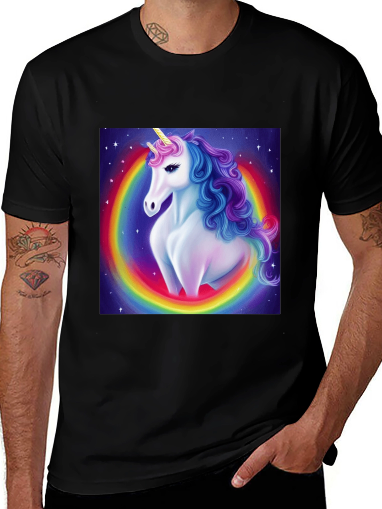 Variant 15 of Rainbow Unicorn Graphic Tee - Magical Style