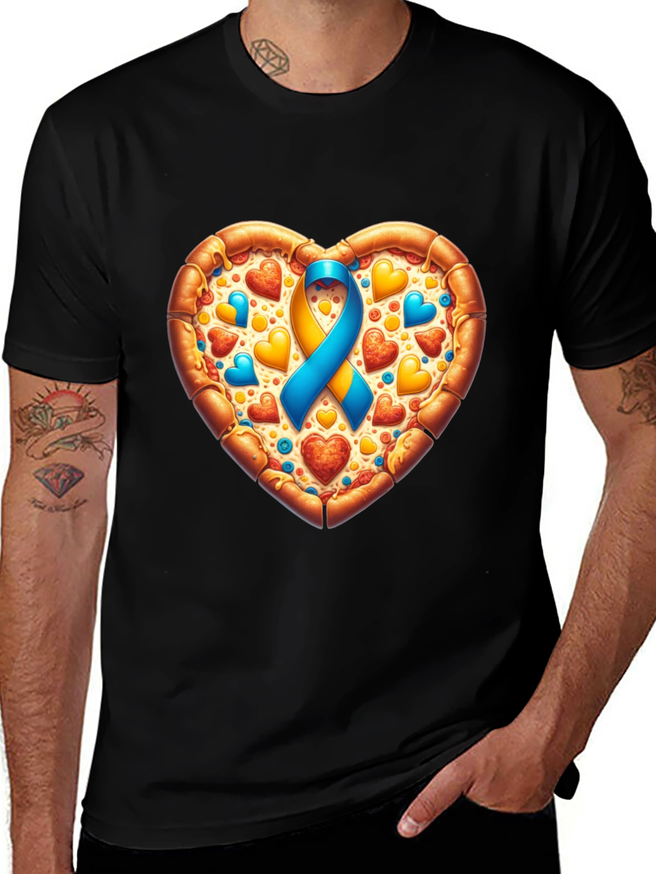 Variant 29 of Pizza Heart Awareness T-Shirt