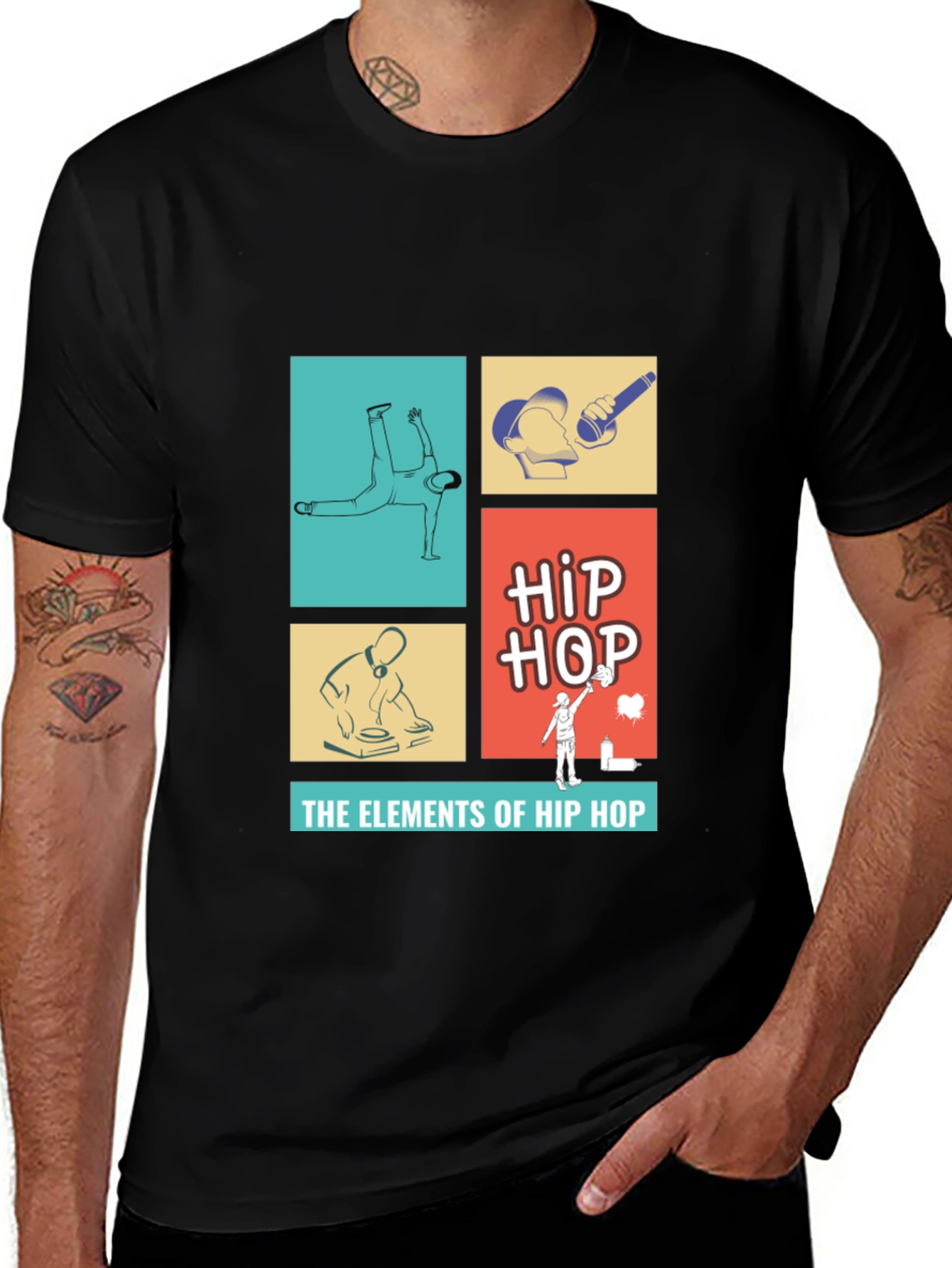 Variant 10 of Elements of Hip Hop T-Shirt