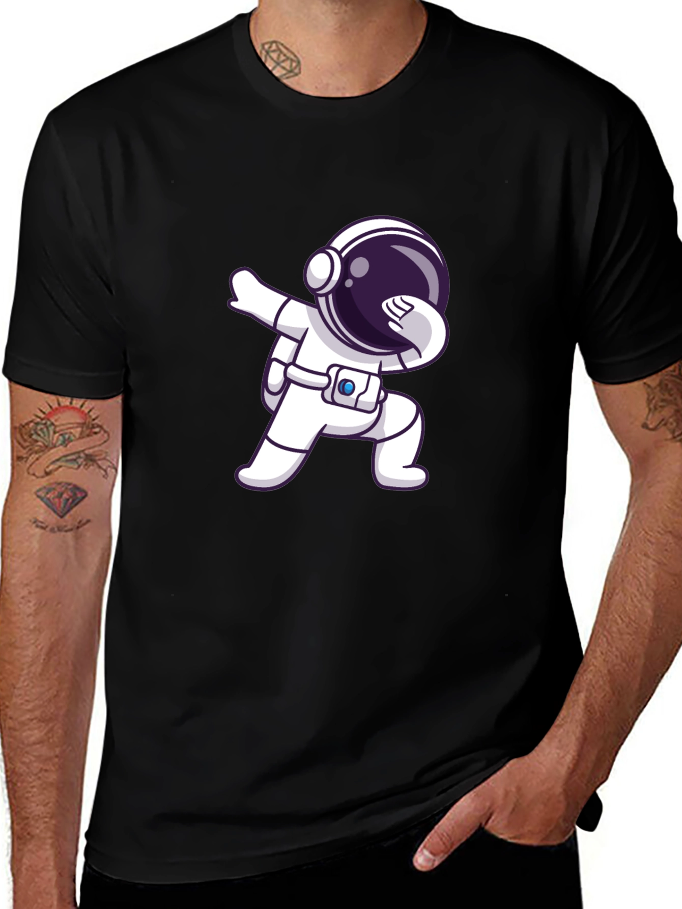 Variant 20 of Astronaut Dab Black T-Shirt - Space Lover Gift