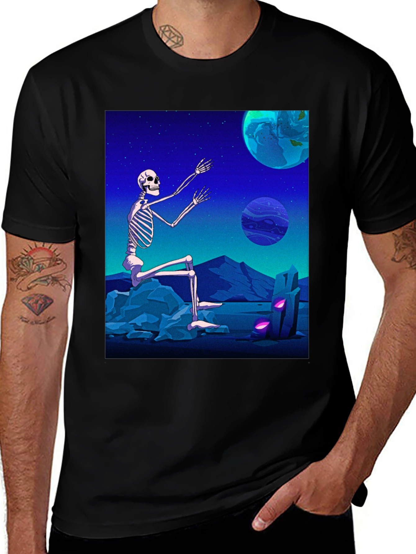 Variant 26 of Cosmic Skeleton T-Shirt
