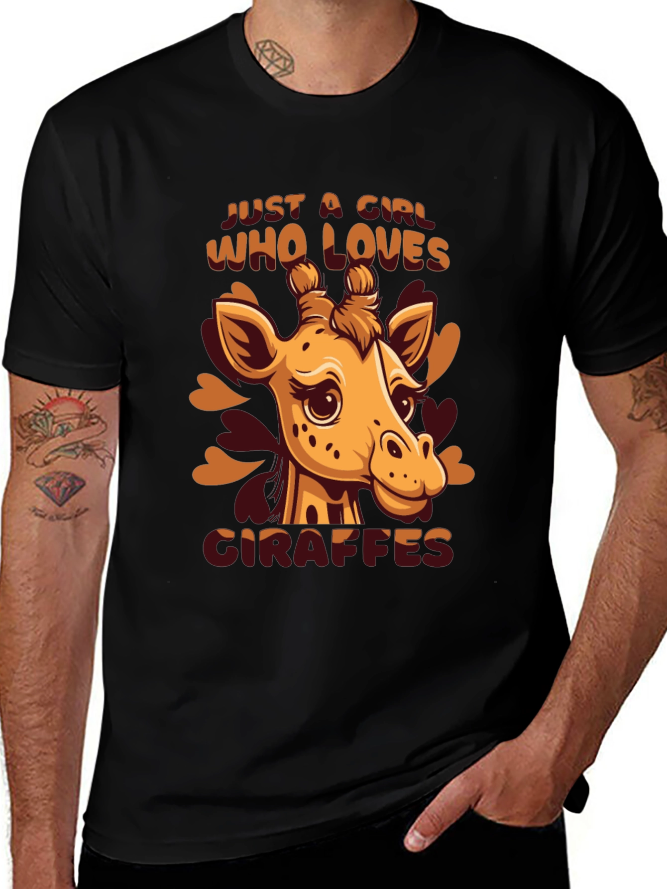 Variant 8 of Giraffe Lover T-Shirt - Cute Animal Graphic Tee