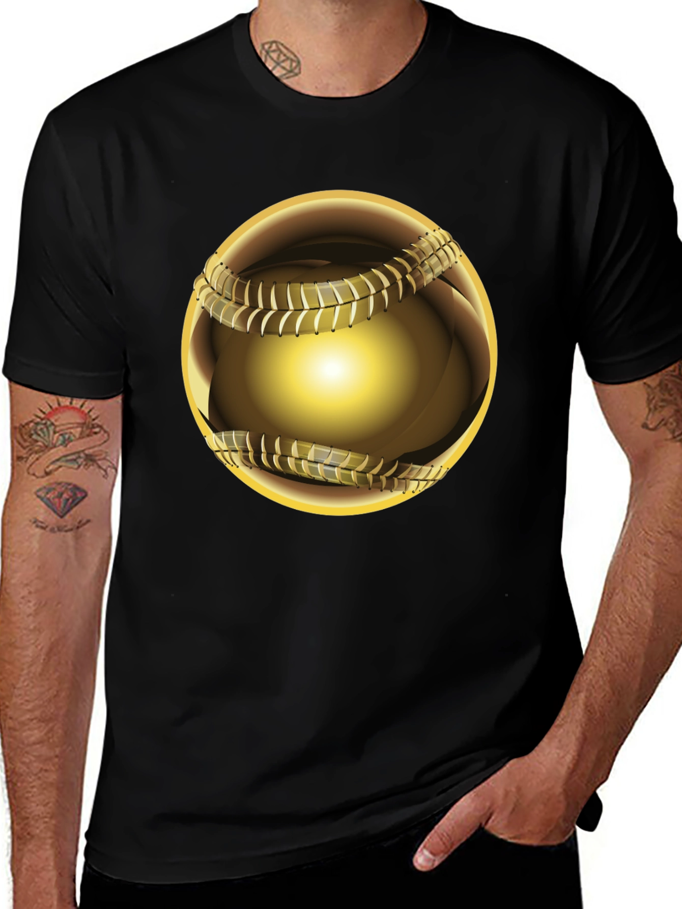 Variant 10 of Golden Baseball Graphic Tee