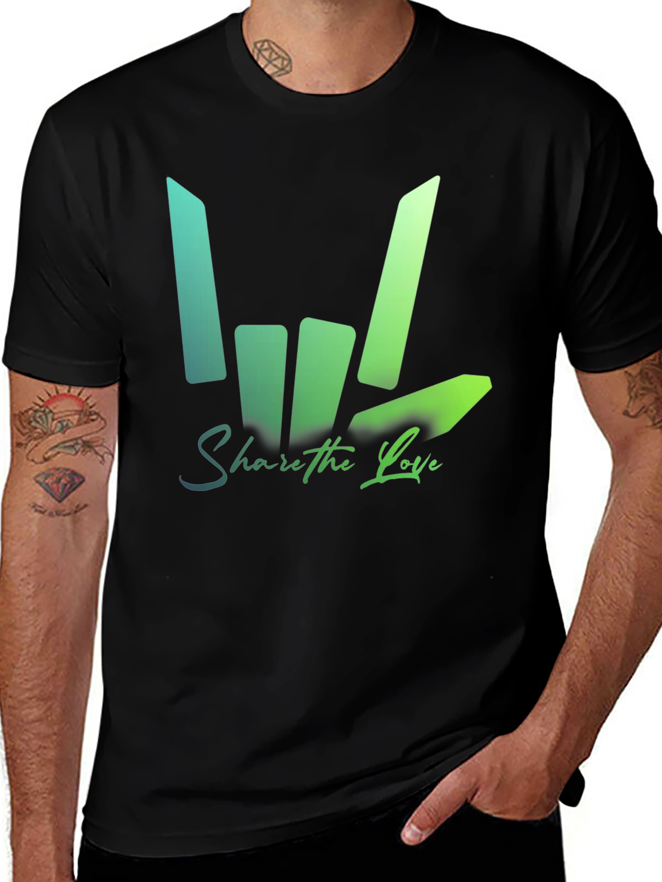 Variant 5 of Share the Love Black T-Shirt