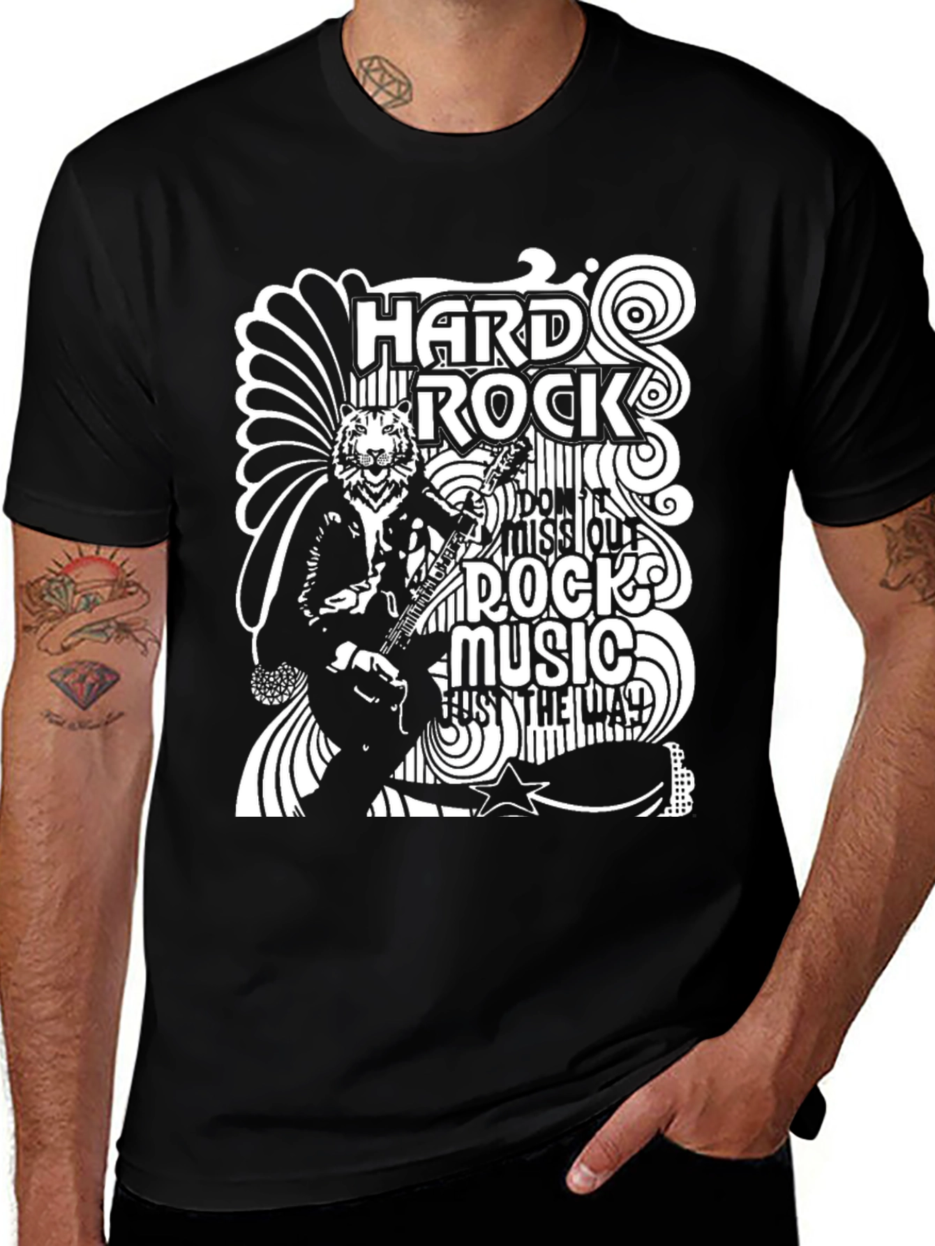 Variant 2 of Hard Rock Music Graphic Print Tee