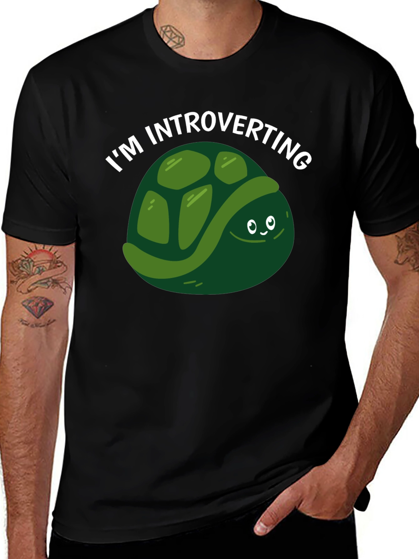 Variant 7 of I'm Introverting Turtle T-Shirt
