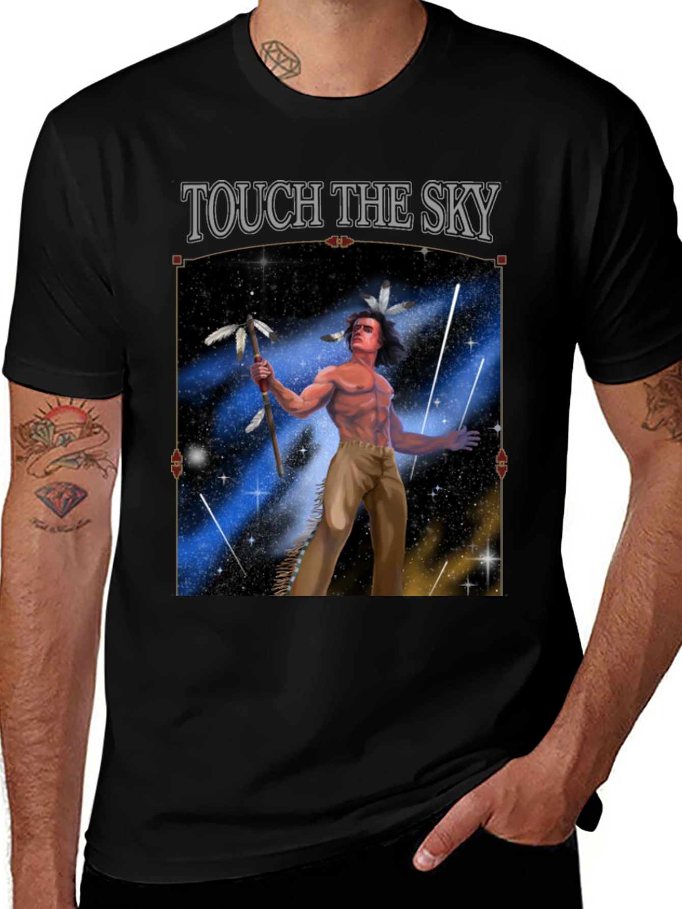 Variant 20 of Touch the Sky Graphic T-Shirt - Native American Inspired Design