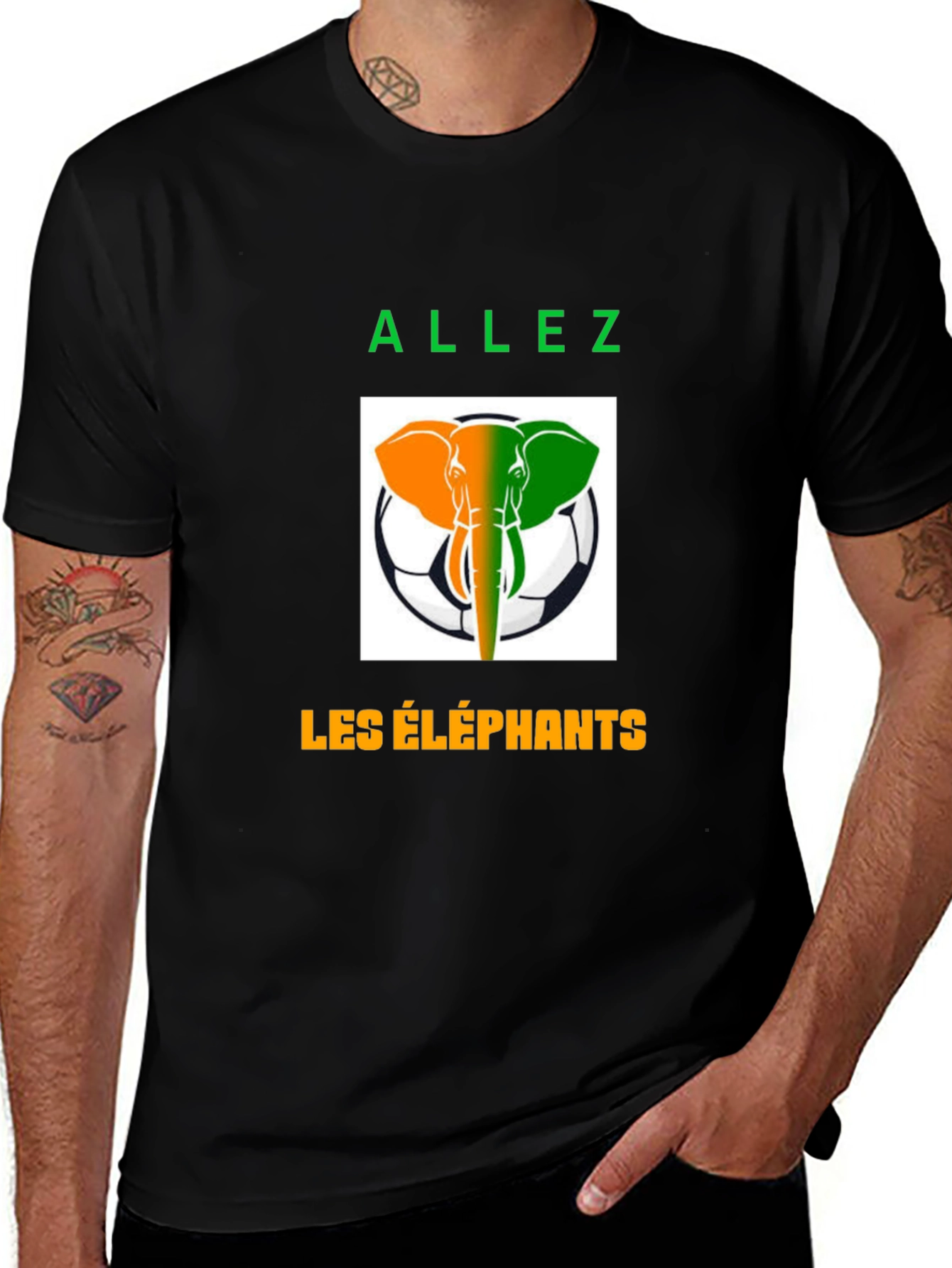 Allez Les Éléphants T-Shirt - Ivory Coast Soccer Tee