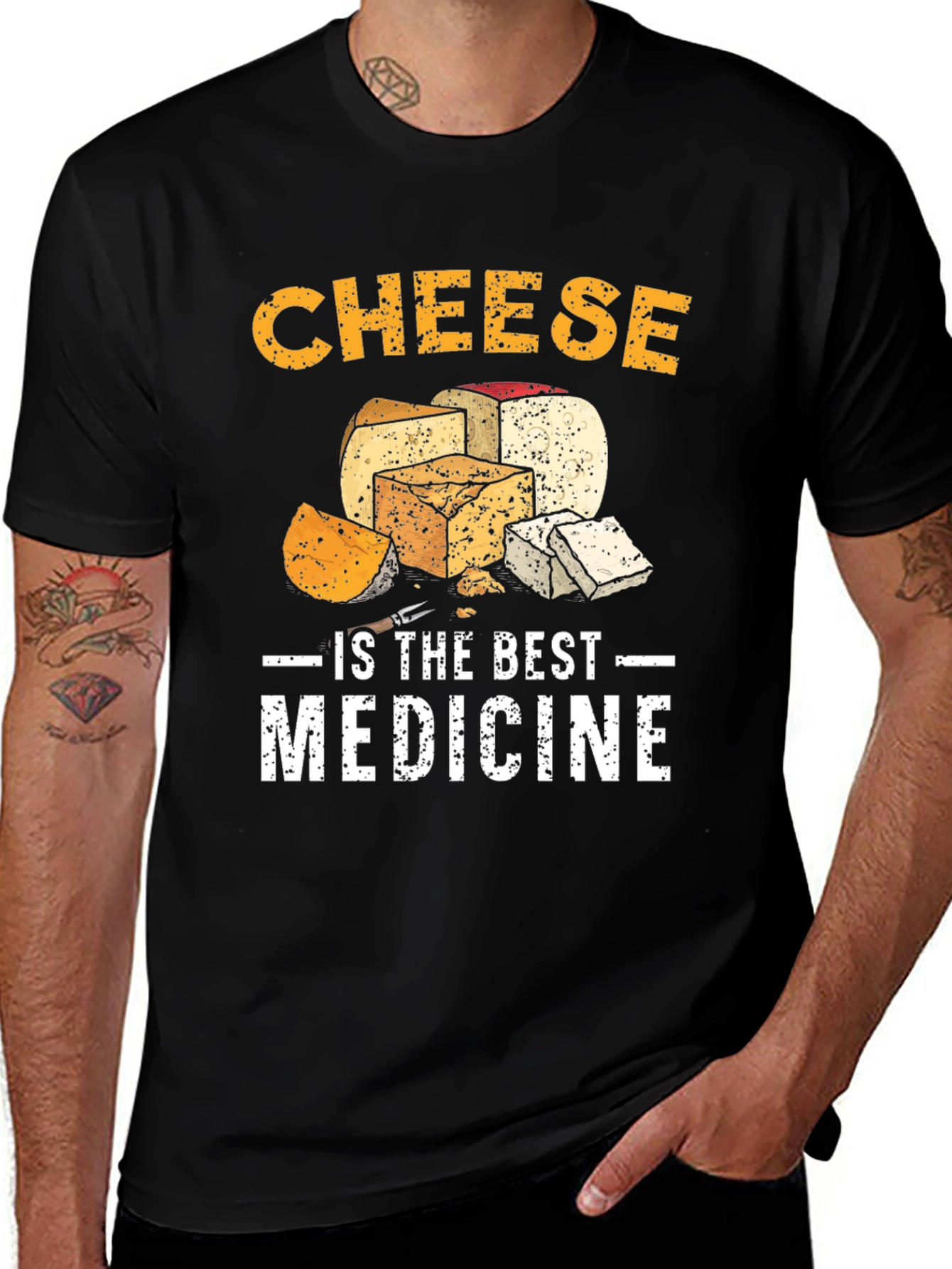 Variant 24 of Cheese is the Best Medicine Graphic T-Shirt