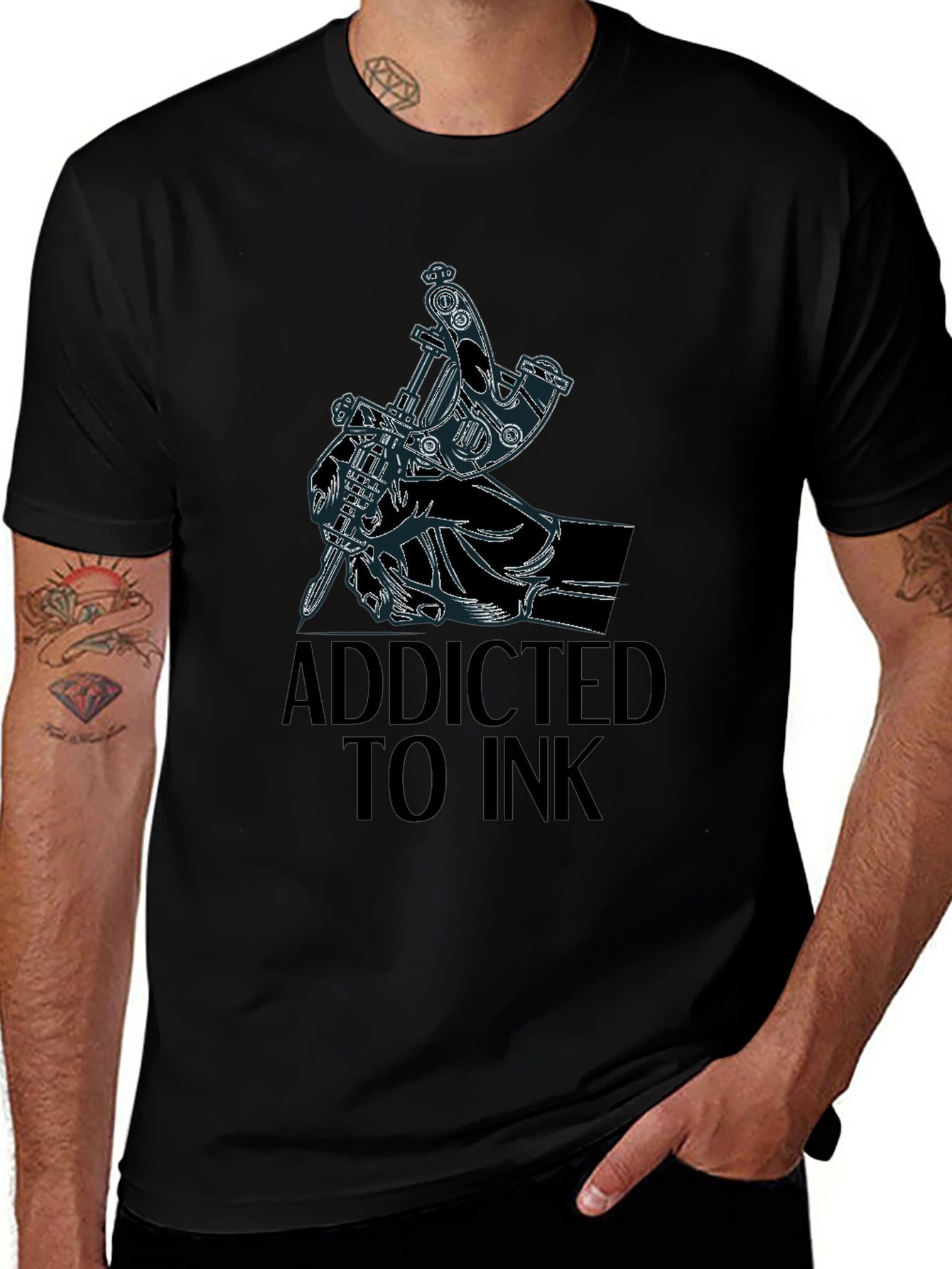 Addicted to Ink Tattoo Art T-Shirt