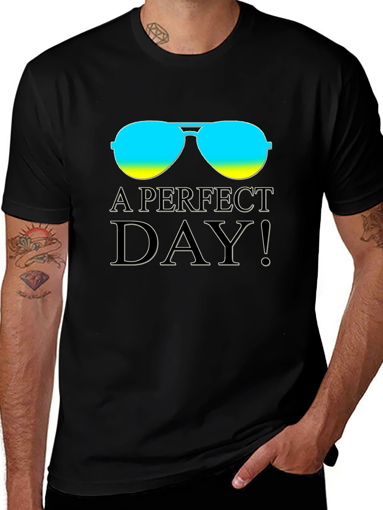 Variant 26 of A Perfect Day Graphic Tee - Stylish Aviator T-Shirt
