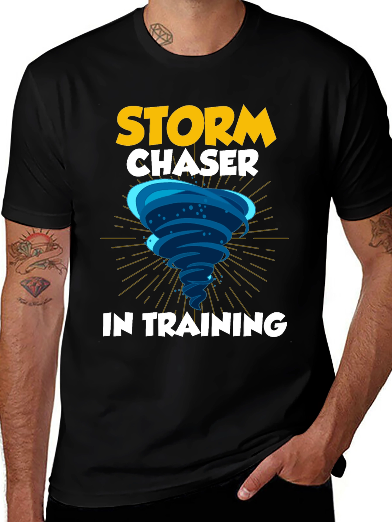 Variant 30 of Storm Chaser in Training Black T-Shirt