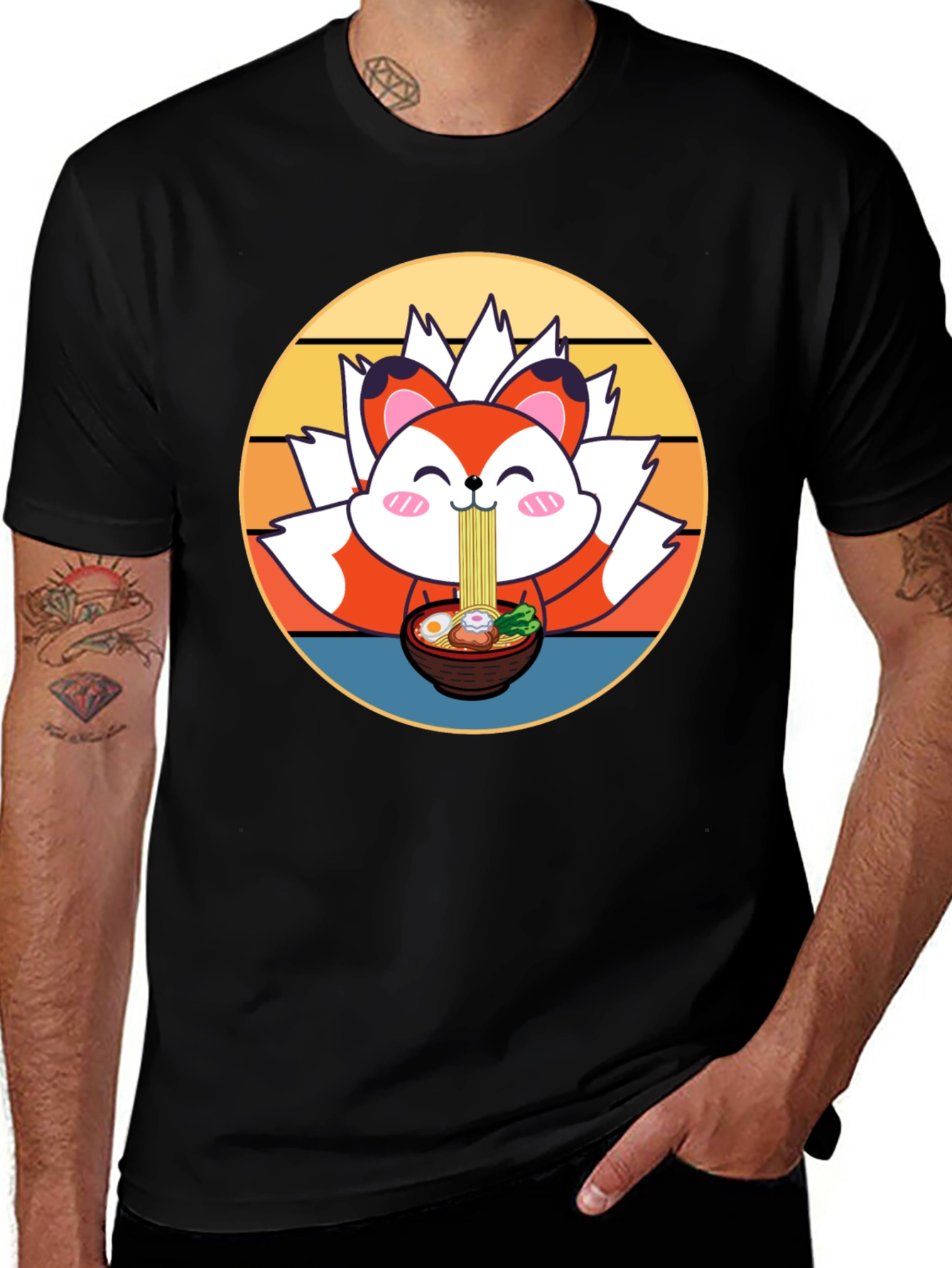 Variant 10 of Cute Ramen Fox T-Shirt