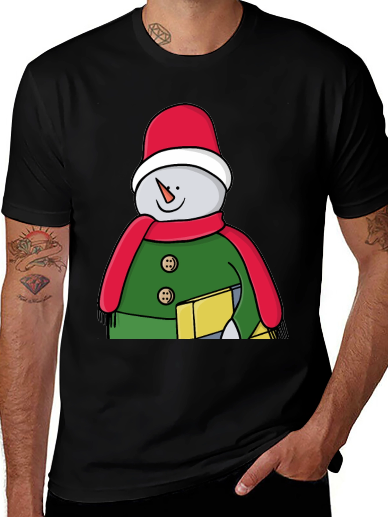 Variant 13 of Festive Snowman Graphic Tee
