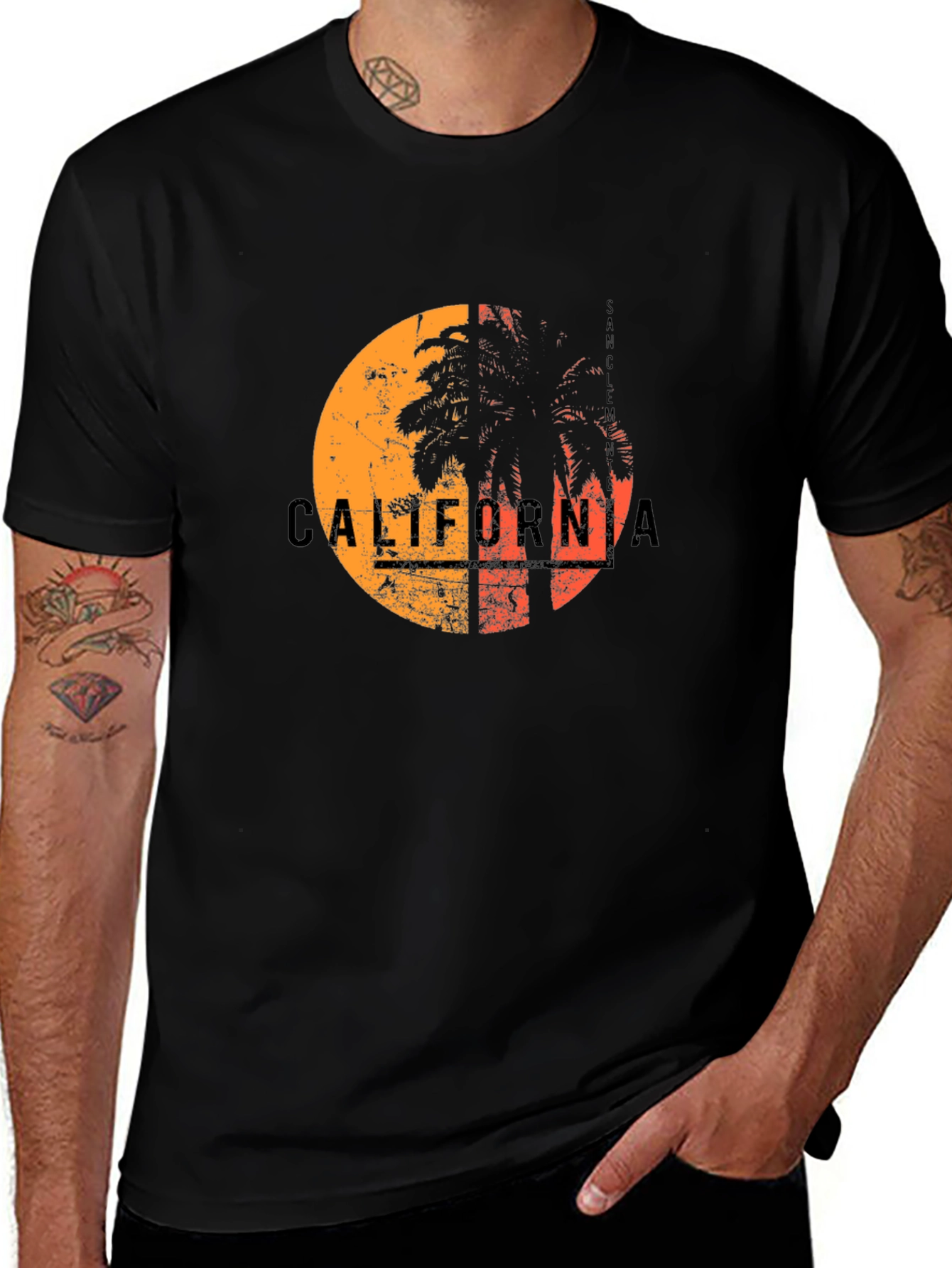 Variant 2 of California Sunset Palm Tree Graphic T-Shirt