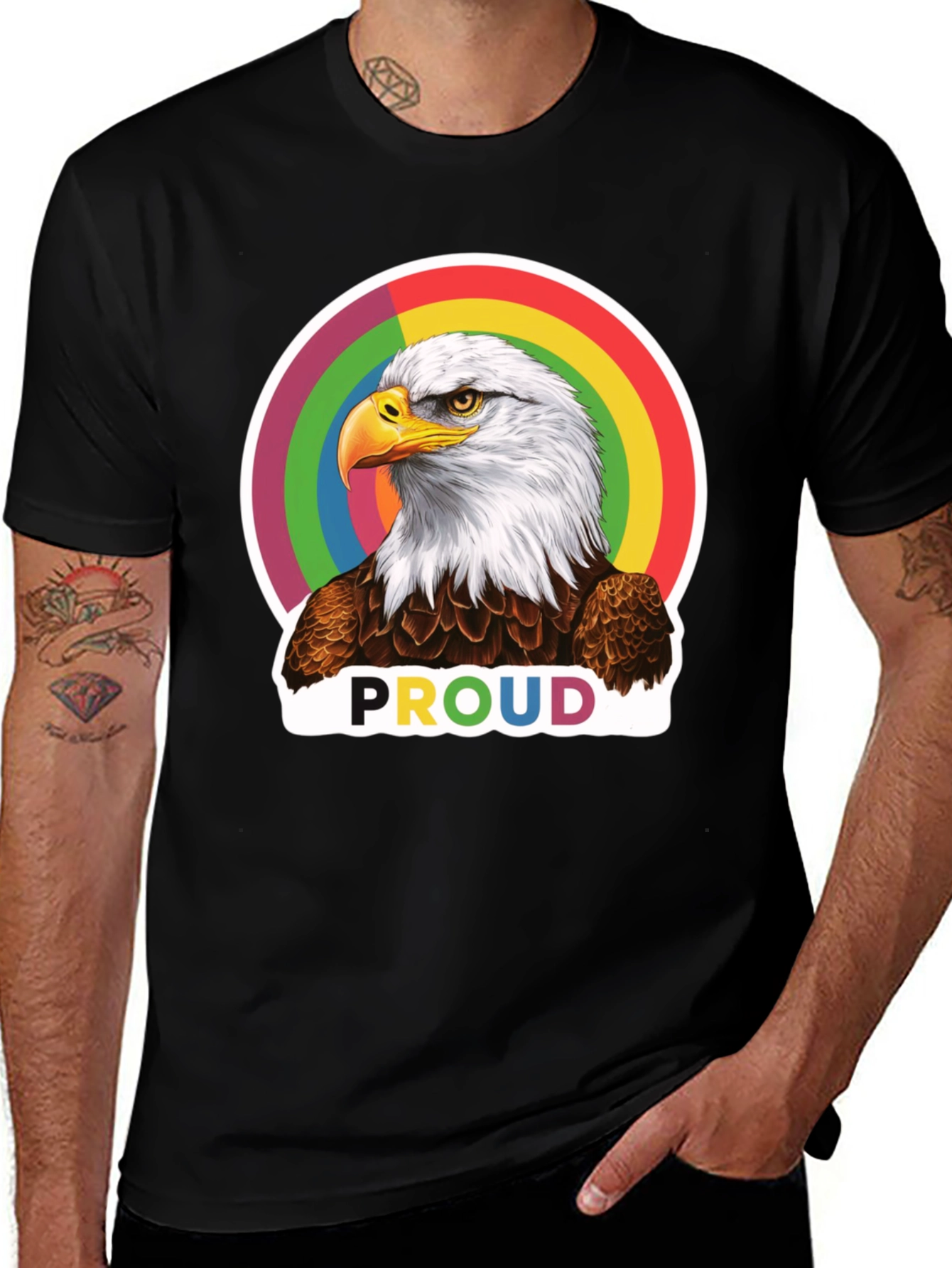 Variant 5 of Proud Eagle Rainbow T-Shirt
