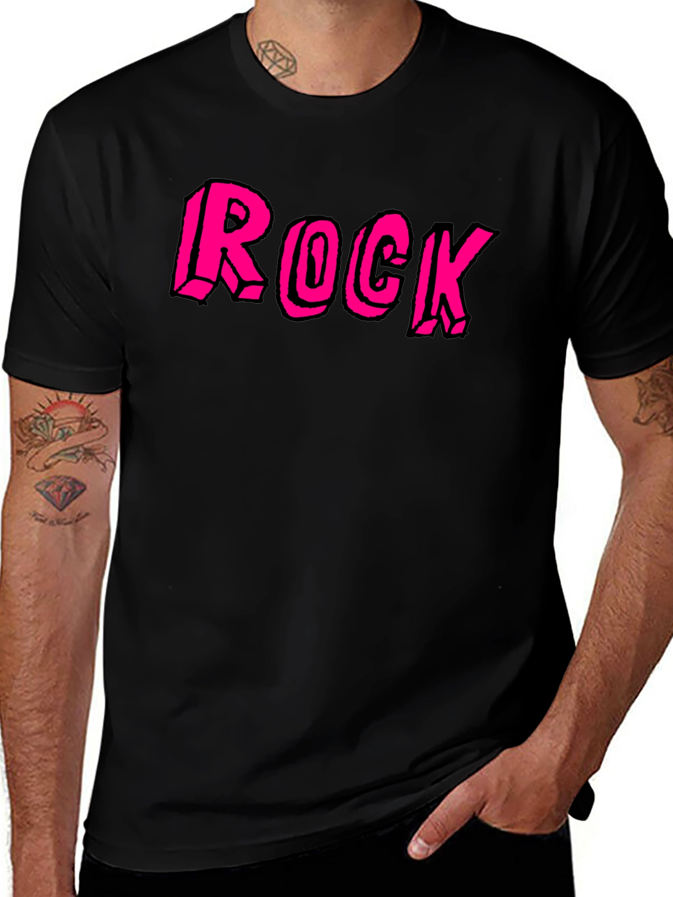 Variant 6 of Rock Graphic Black Tee for Music Lovers