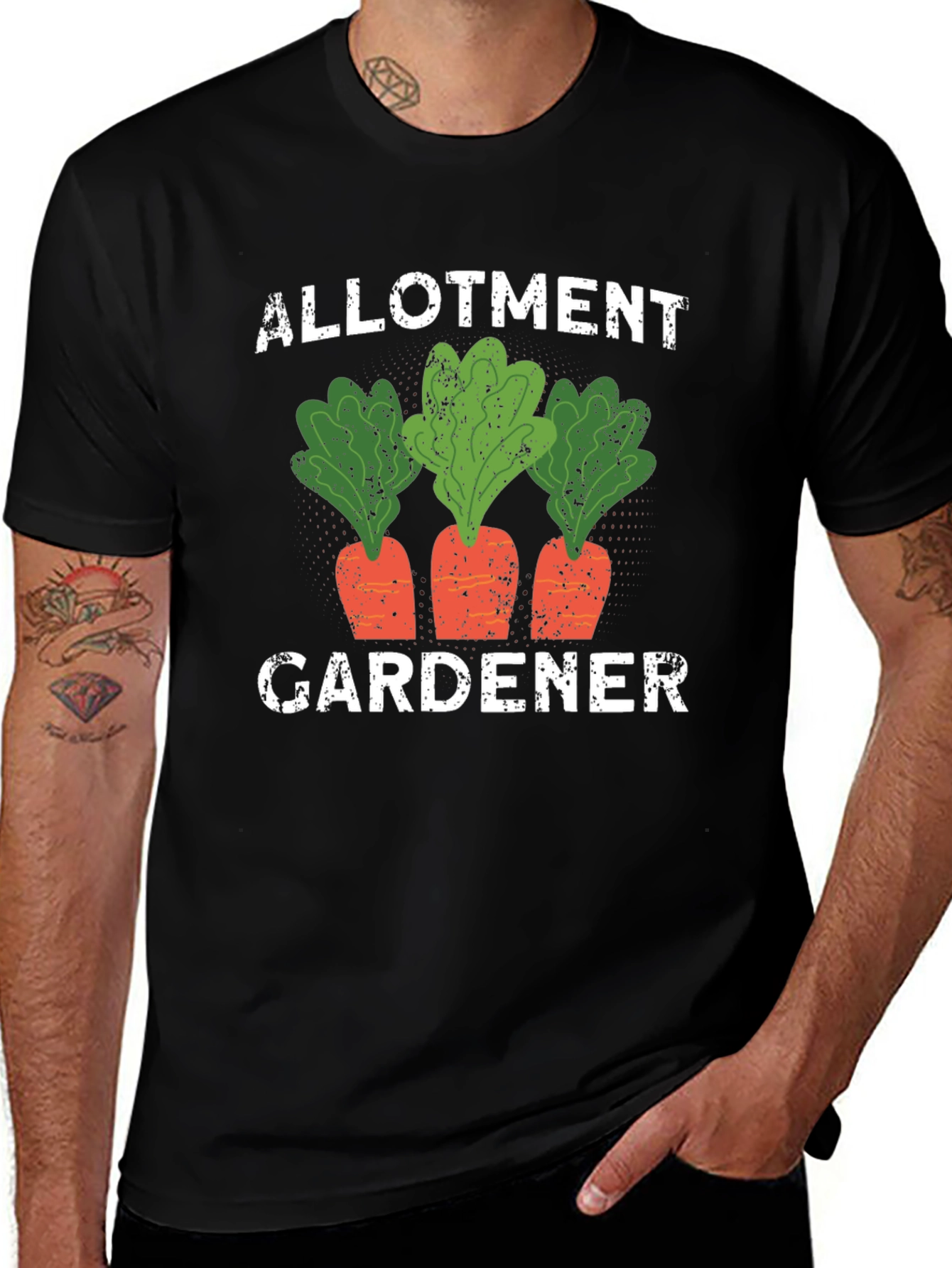 Variant 5 of Allotment Gardener T-Shirt - Carrot Design