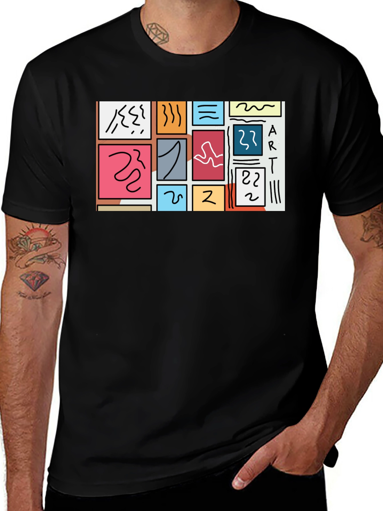 Abstract Art T-Shirt, Modern Graphic Tee