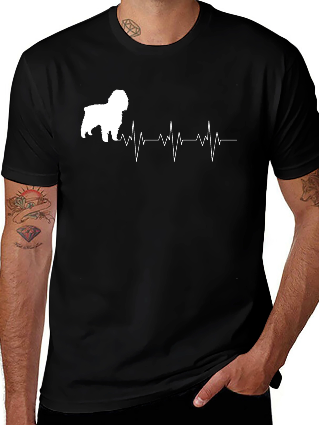 Variant 16 of Dog Breed Heartbeat Graphic Tee