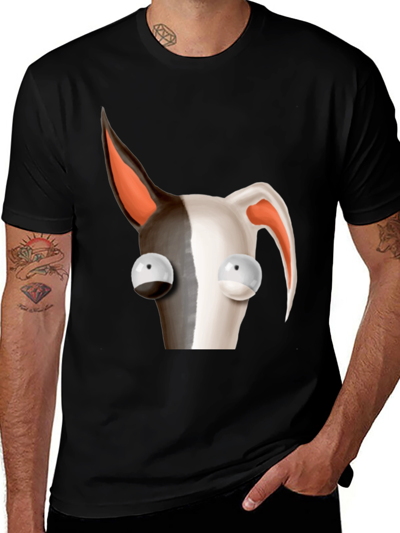 Variant 19 of Cartoon Dog Graphic Tee - Unique Animal Design T-Shirt