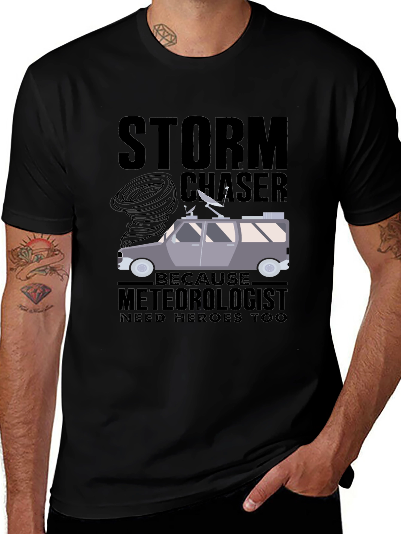 Storm Chaser Meteorologist Graphic T-Shirt