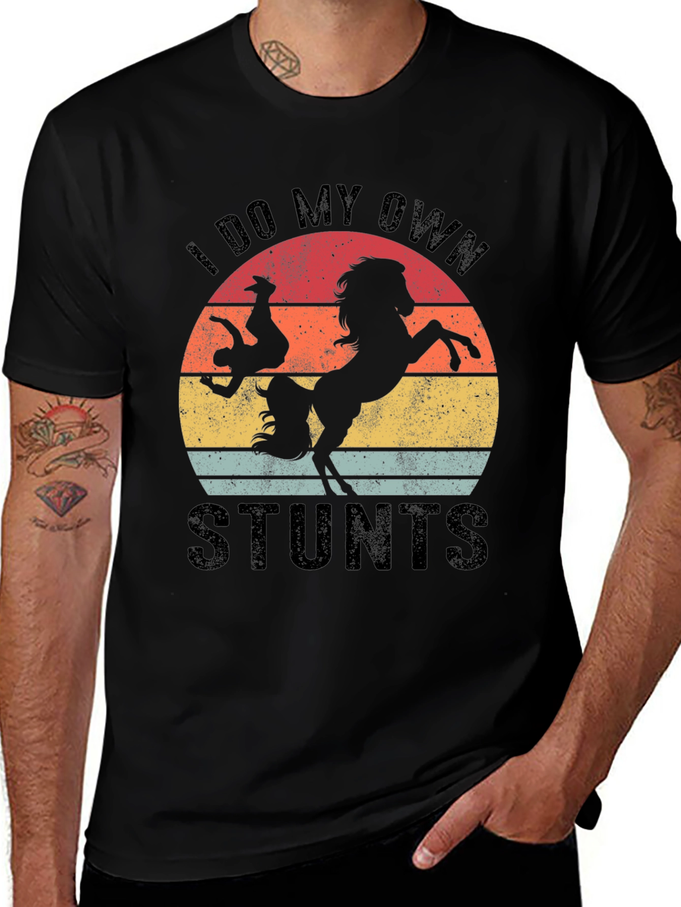 Variant 21 of I Do My Own Stunts Horse T-Shirt