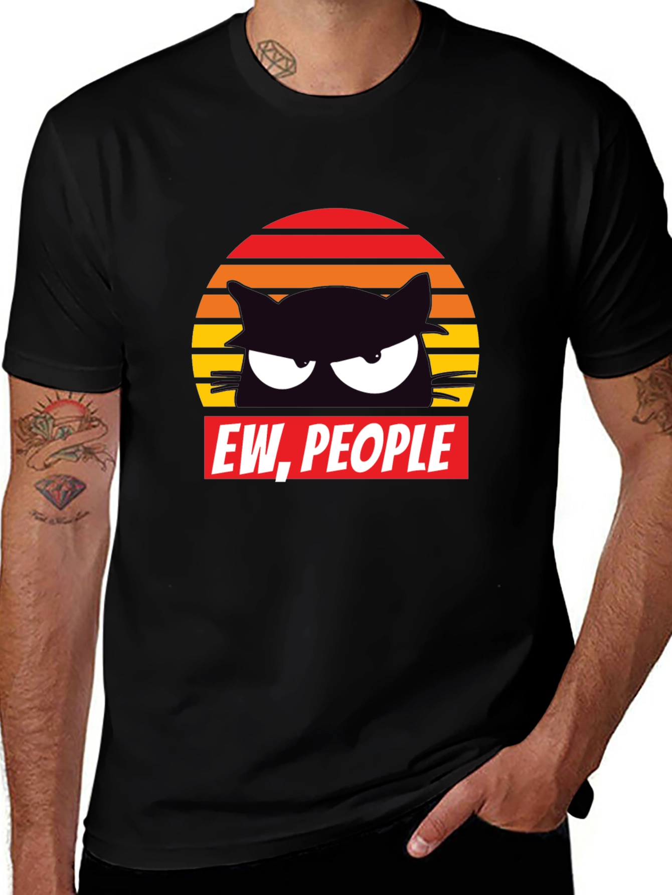 Variant 18 of Ew People Cat Graphic T-Shirt