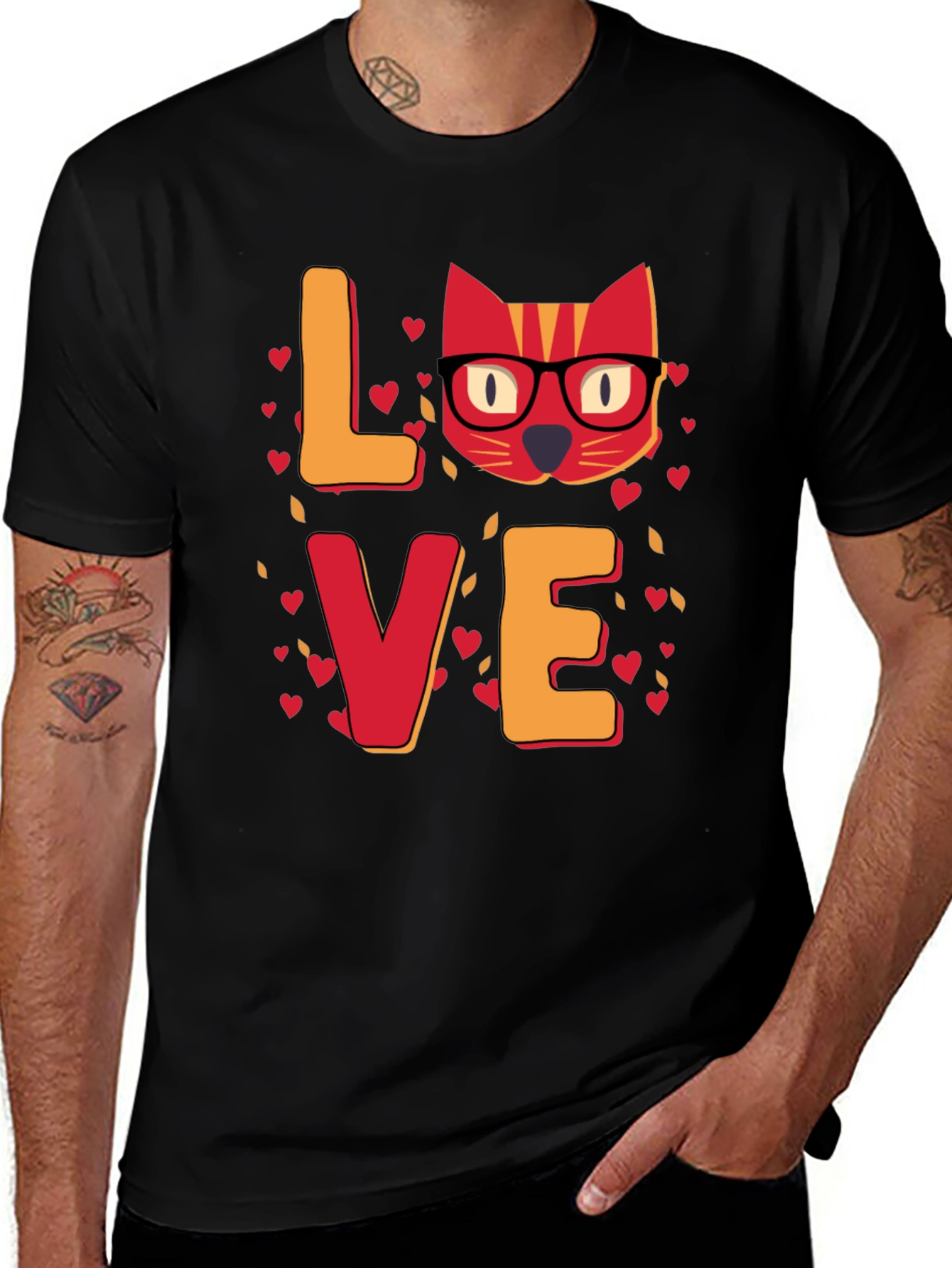 Variant 28 of Love Cat T-Shirt - Unique Valentine's Day Gift for Cat Lovers