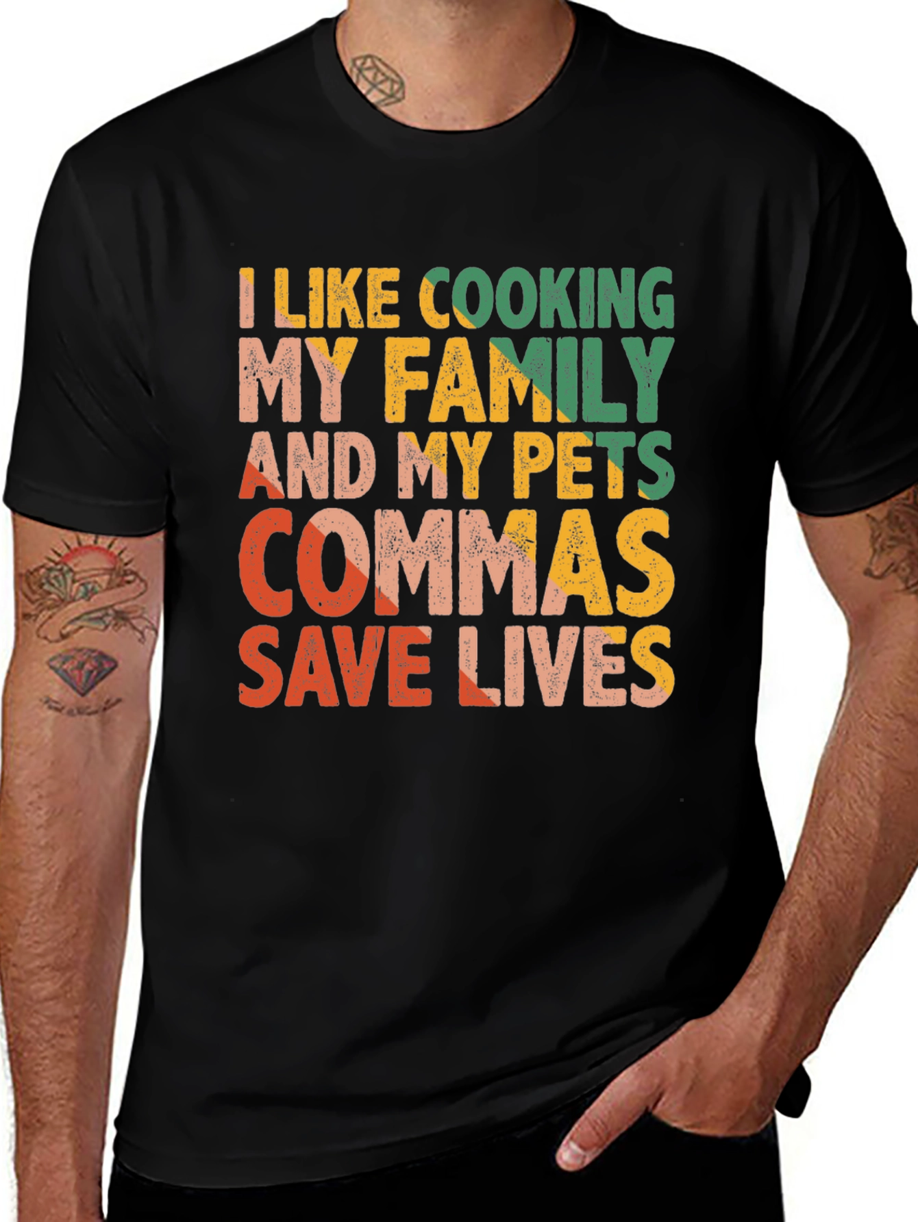 Variant 11 of Funny Cooking T-Shirt: Commas Save Lives!