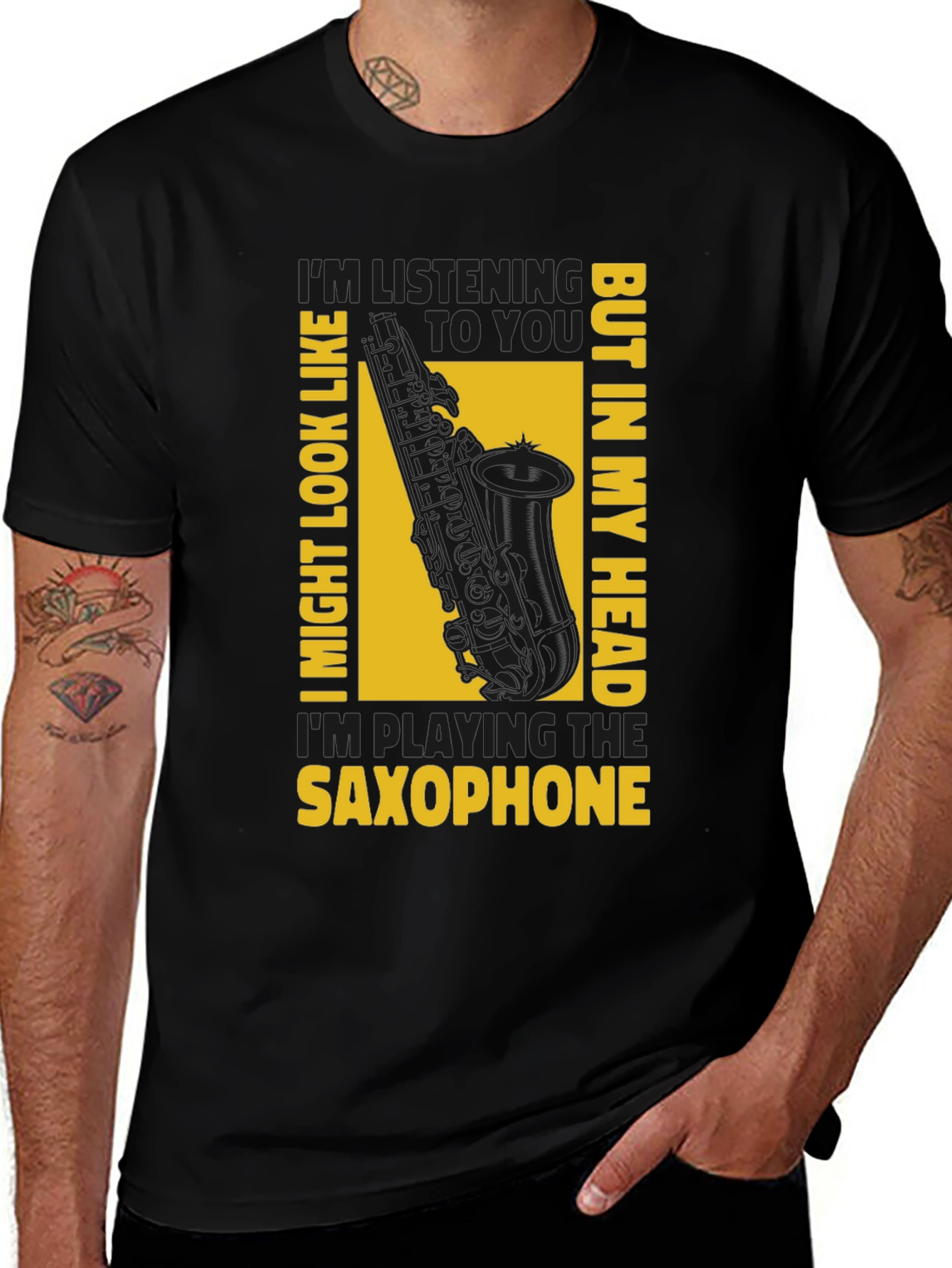 Variant 22 of Saxophone Player T-Shirt - Funny Music Tee