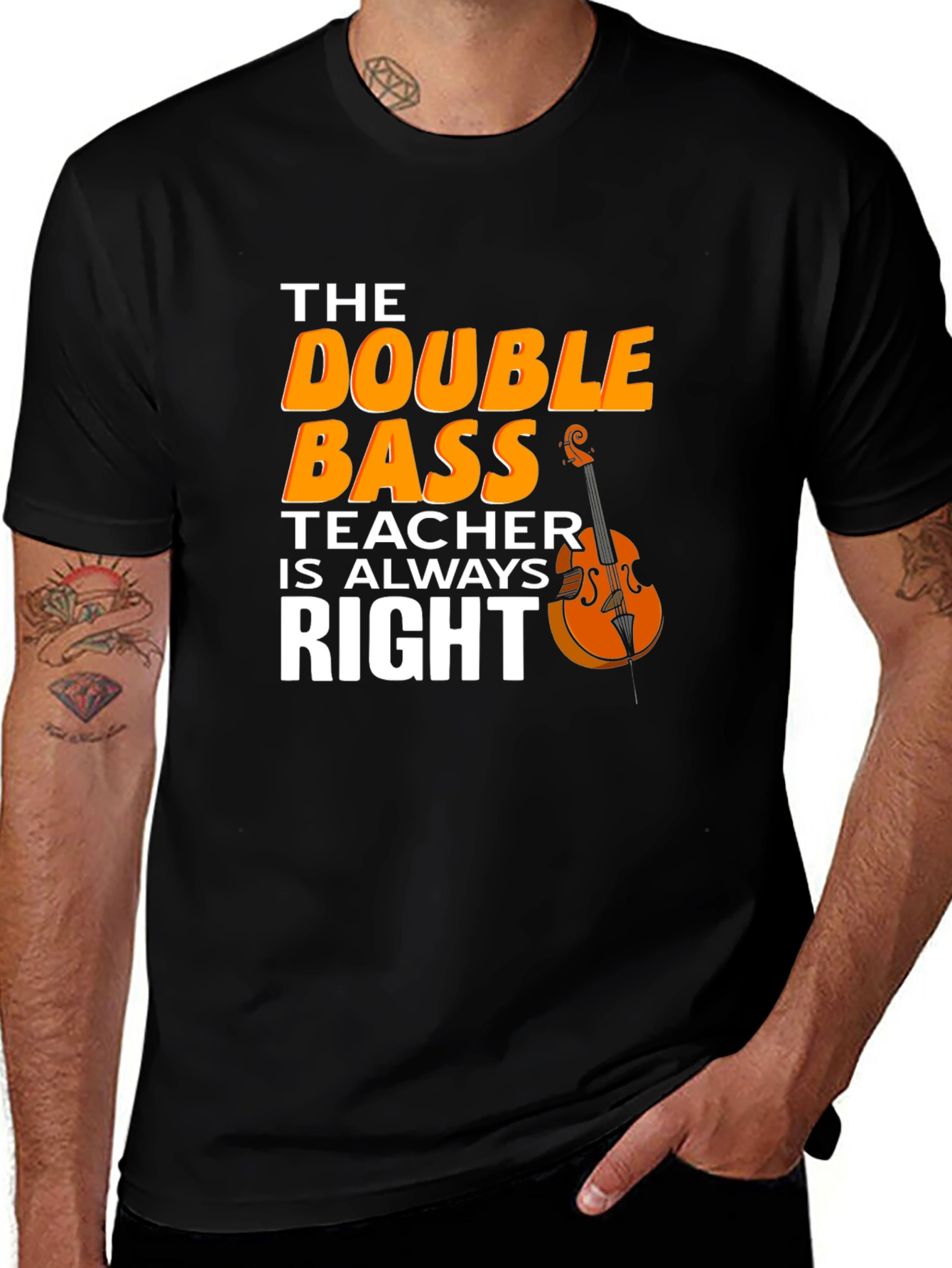 Variant 3 of Double Bass Teacher T-Shirt - Music Instructor Apparel