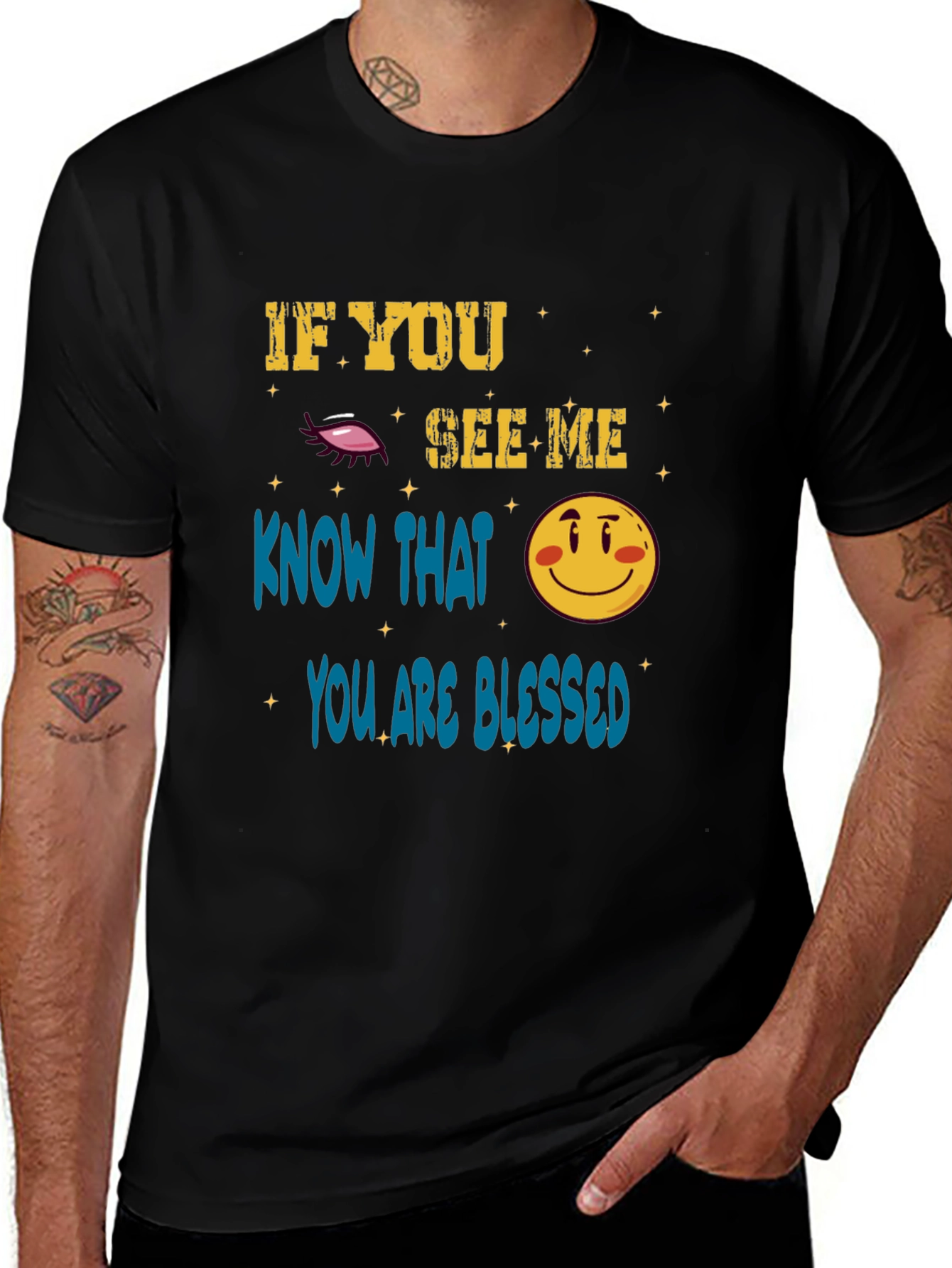 Variant 22 of If You See Me You Are Blessed Graphic T-Shirt