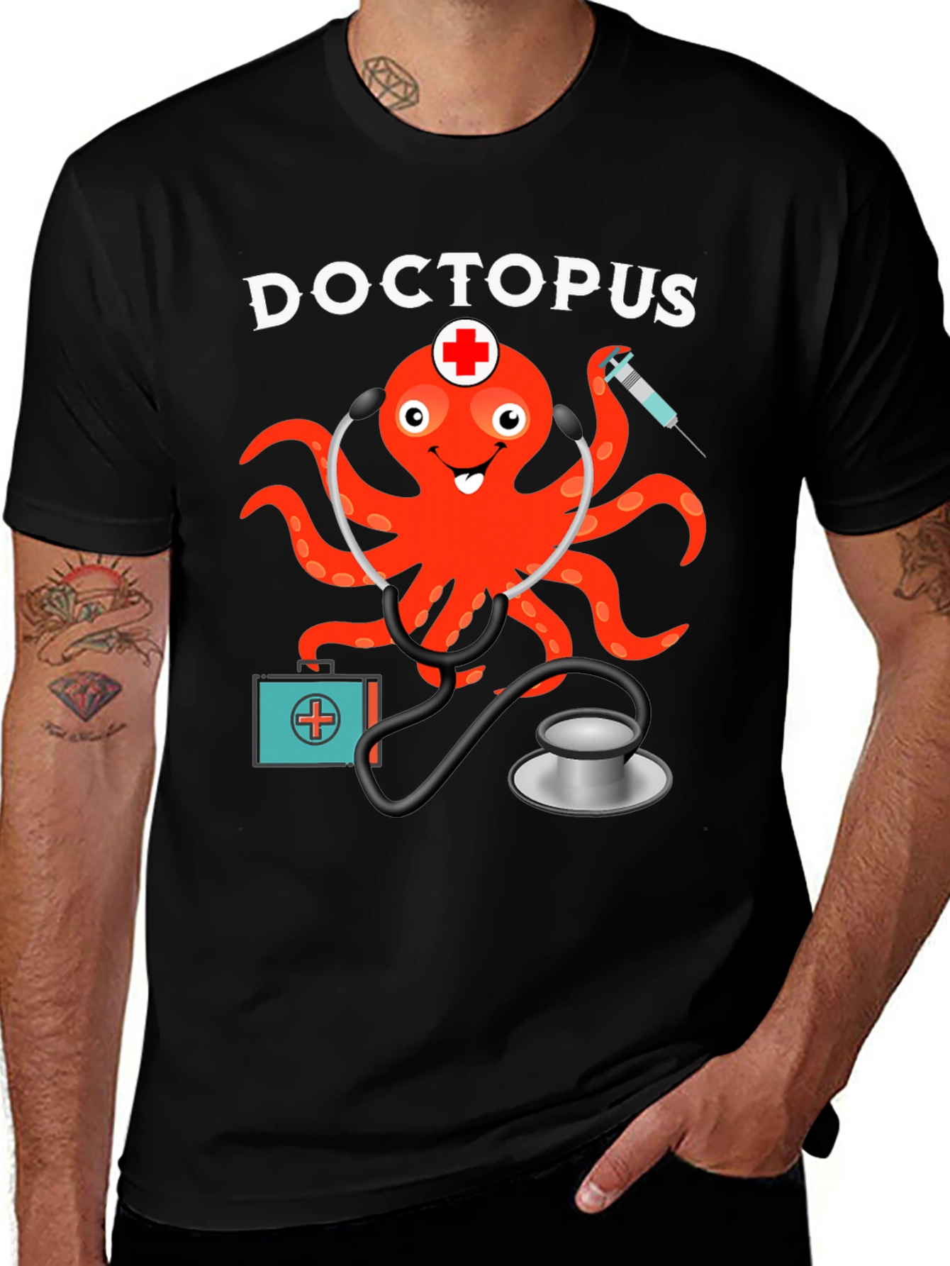 Variant 12 of Doctopus T-Shirt - Cute Doctor Octopus Design