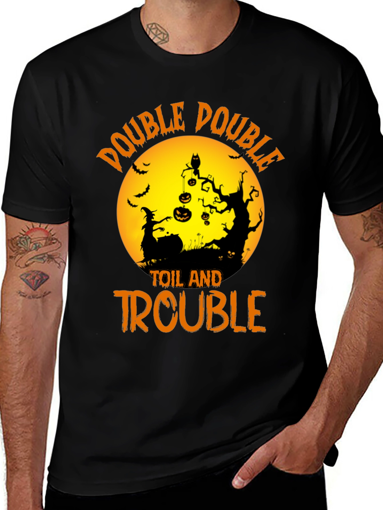 Halloween Double Double Toil and Trouble Graphic Tee
