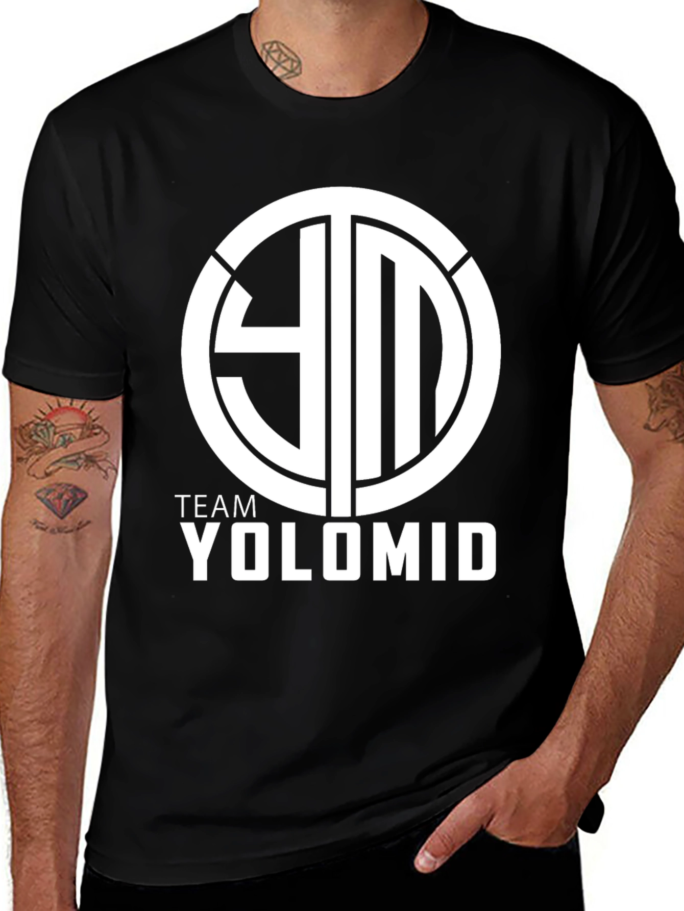 Variant 7 of Team Yolomid Graphic T-Shirt - Black