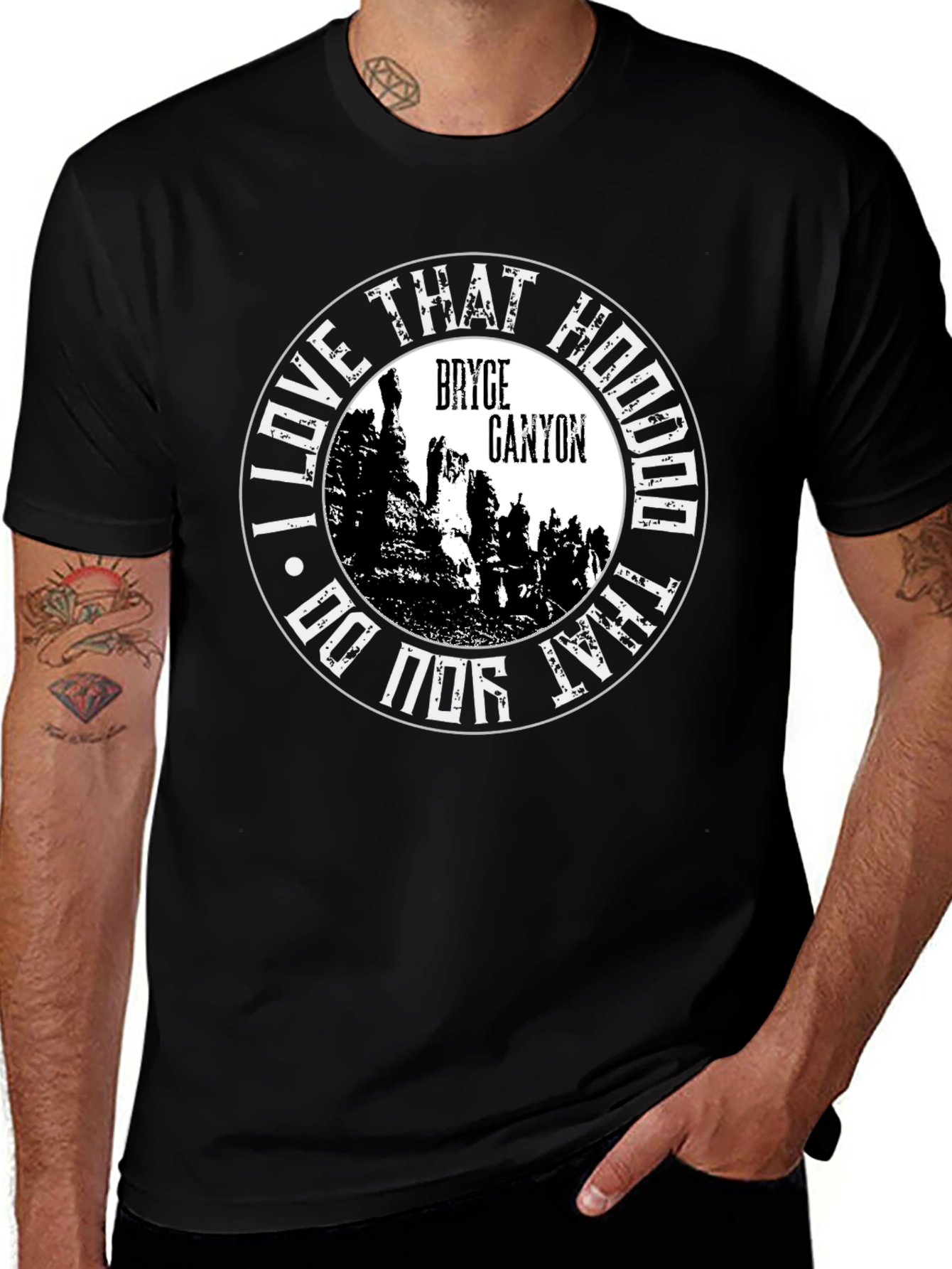 Variant 22 of Bryce Canyon Hoodoos T-Shirt - Black Graphic Tee