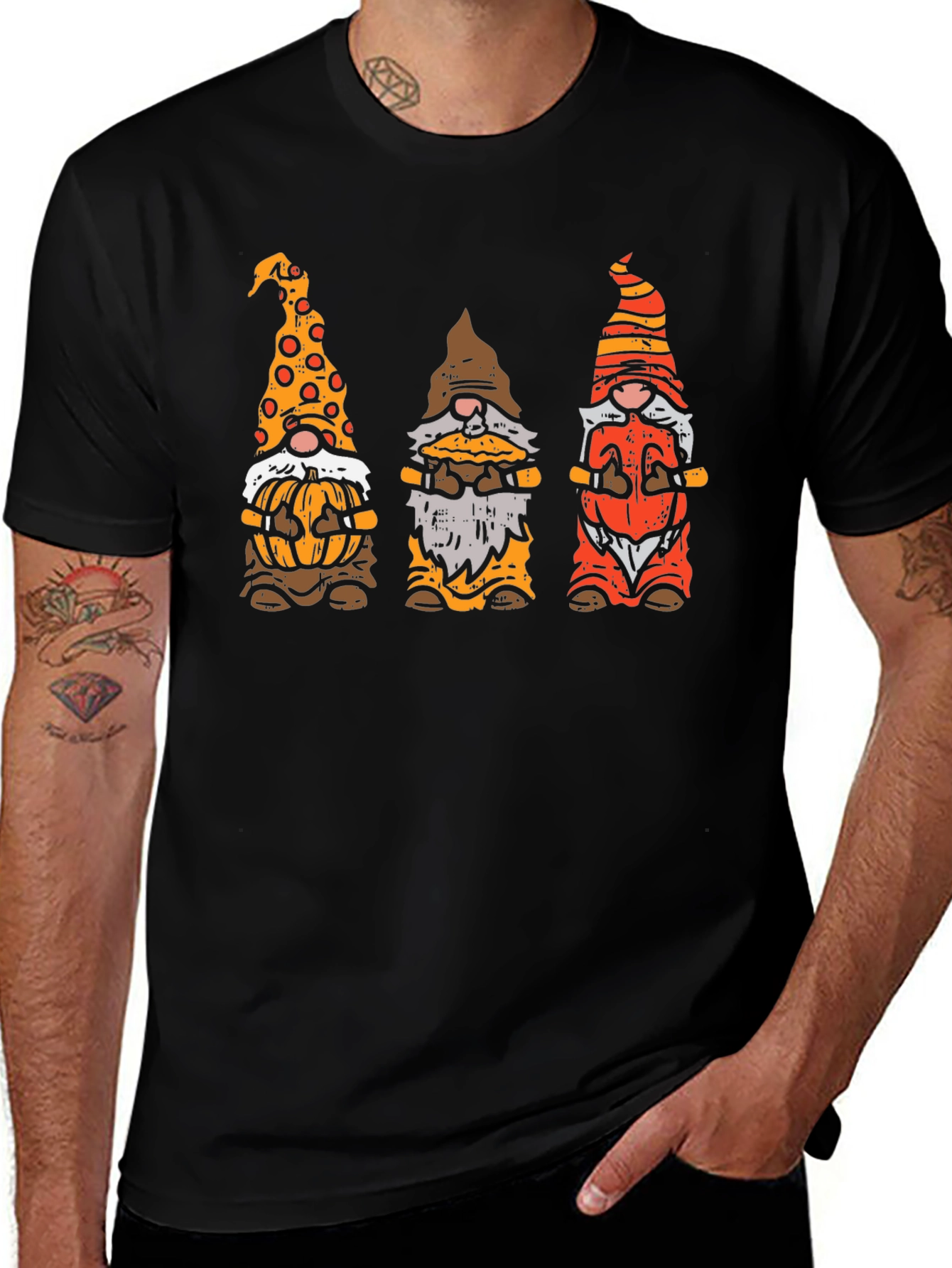 Fall Gnomes T-Shirt - Autumn Harvest Graphic Tee