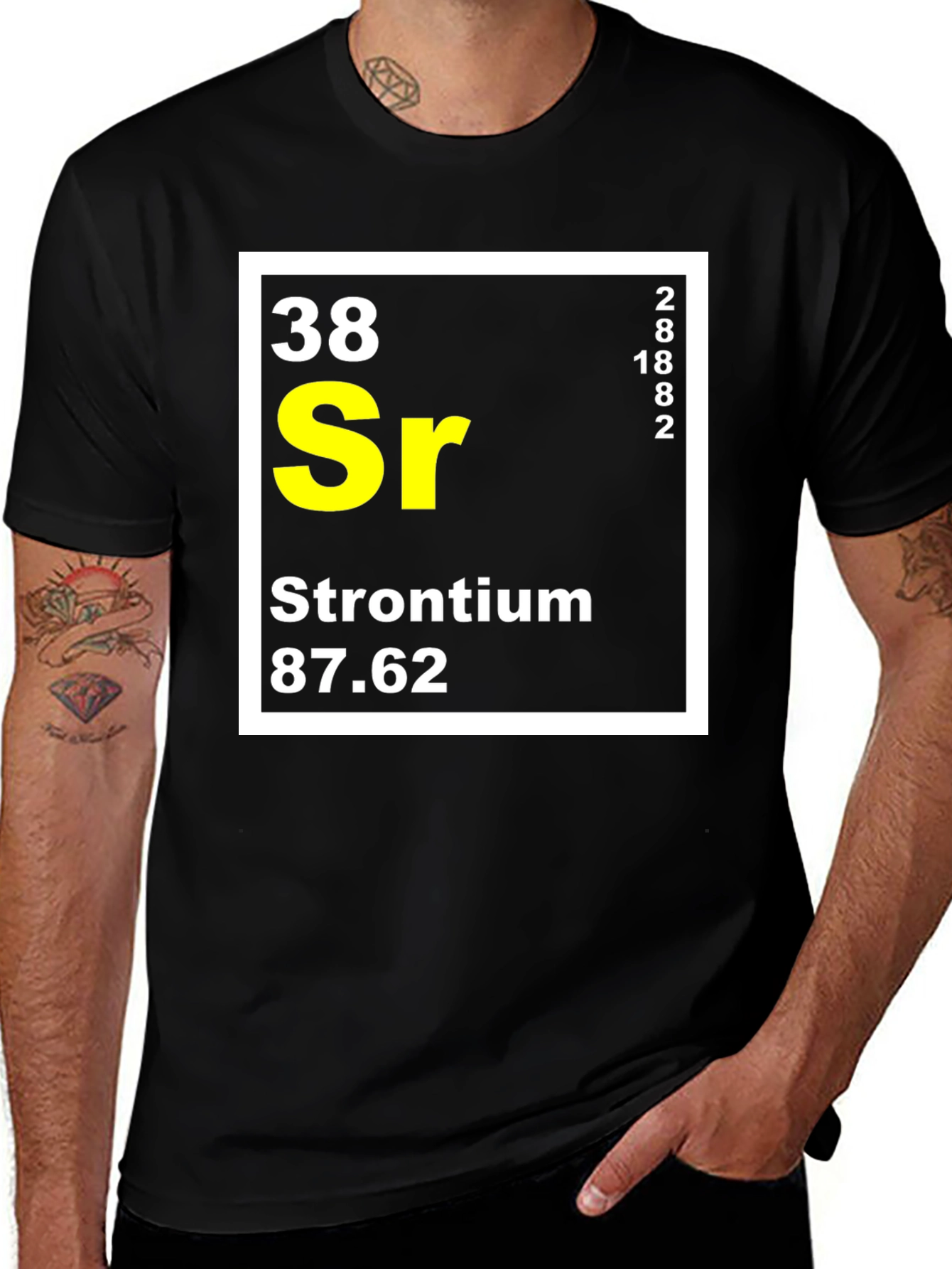 Strontium Periodic Table T-Shirt Science Geek Tee
