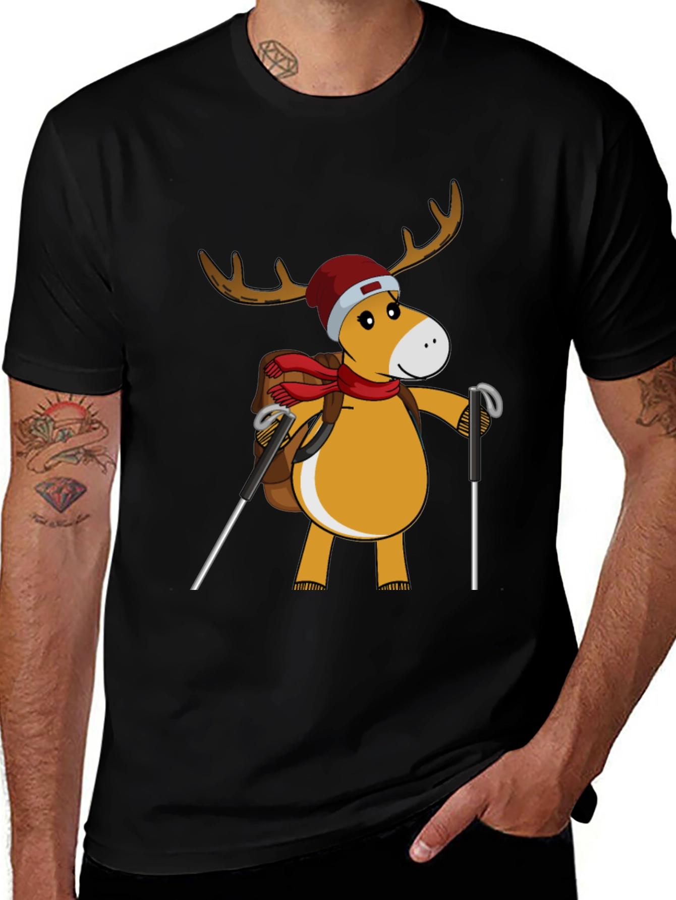 Variant 10 of Hiking Moose Graphic T-Shirt