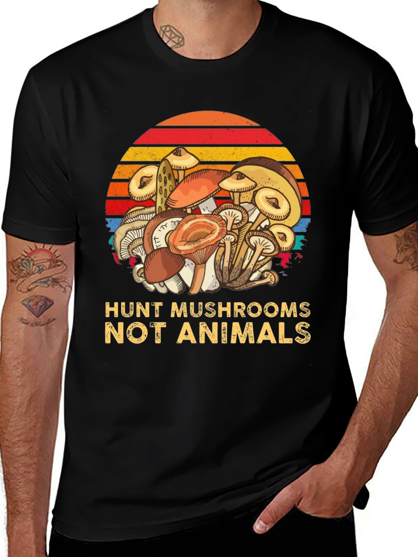 Variant 9 of Hunt Mushrooms Not Animals Tee - Vegan Friendly Shirt