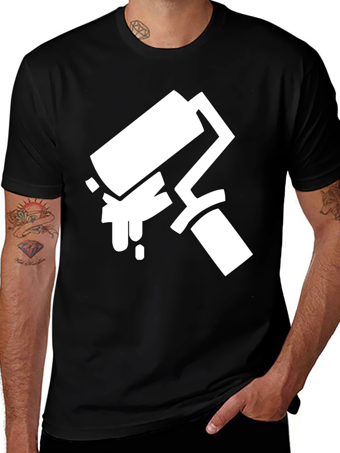 Variant 17 of Paint Roller Graphic Tee - Stylish Painter's Shirt