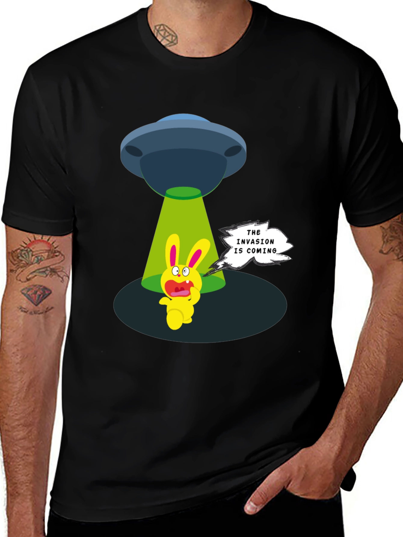 Variant 13 of Cartoon Alien Invasion T-Shirt