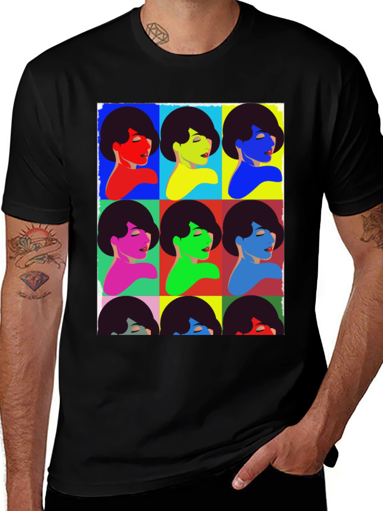 Variant 17 of Pop Art Women Graphic Tee - Bold & Unique Design