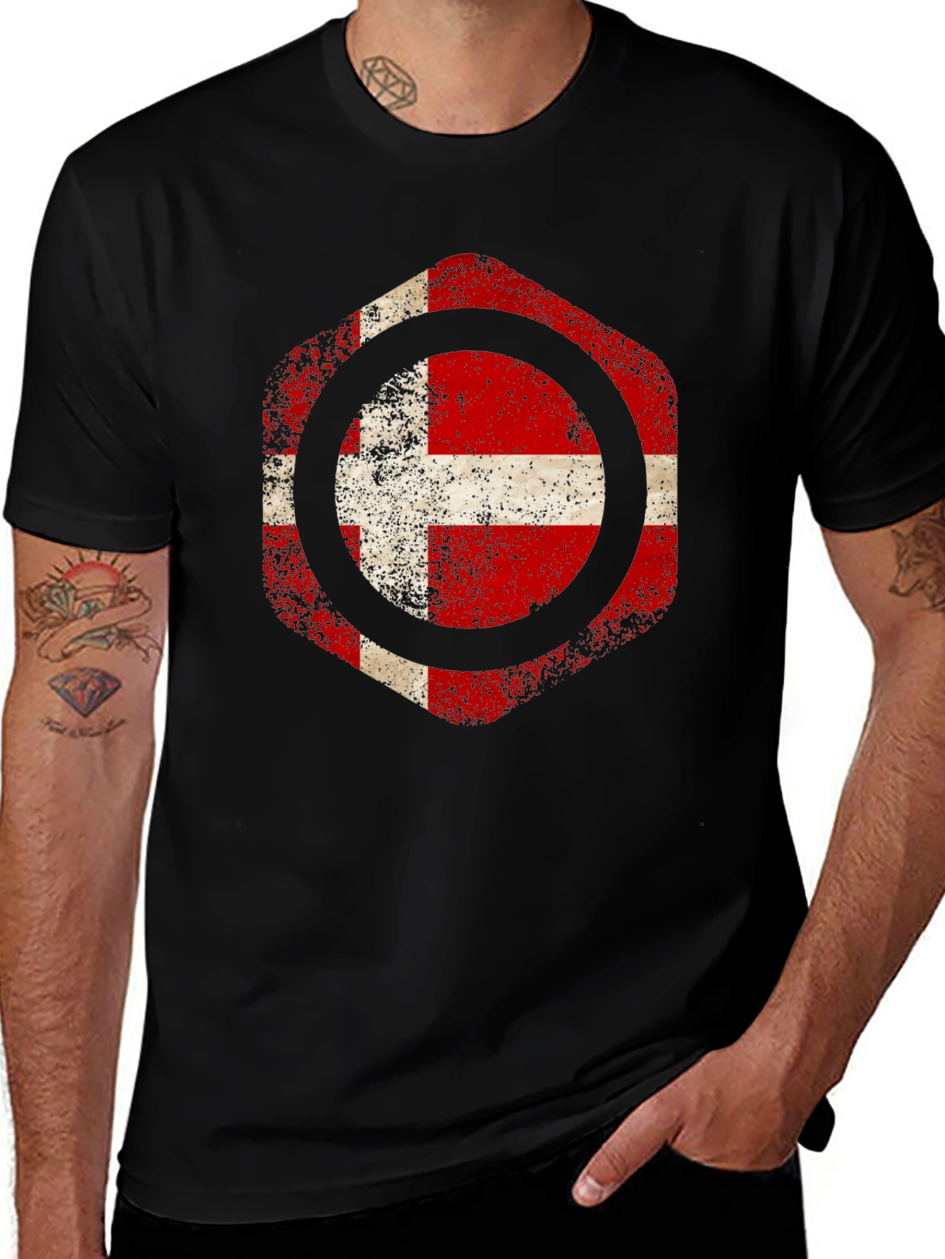 Danish Flag Graphic Tee