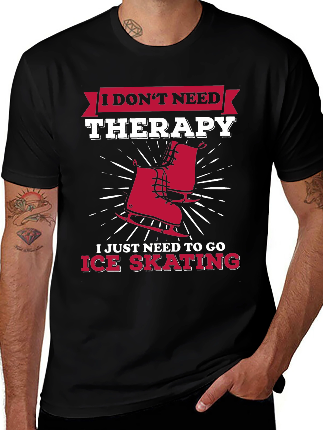 Variant 5 of Ice Skating Therapy T-Shirt